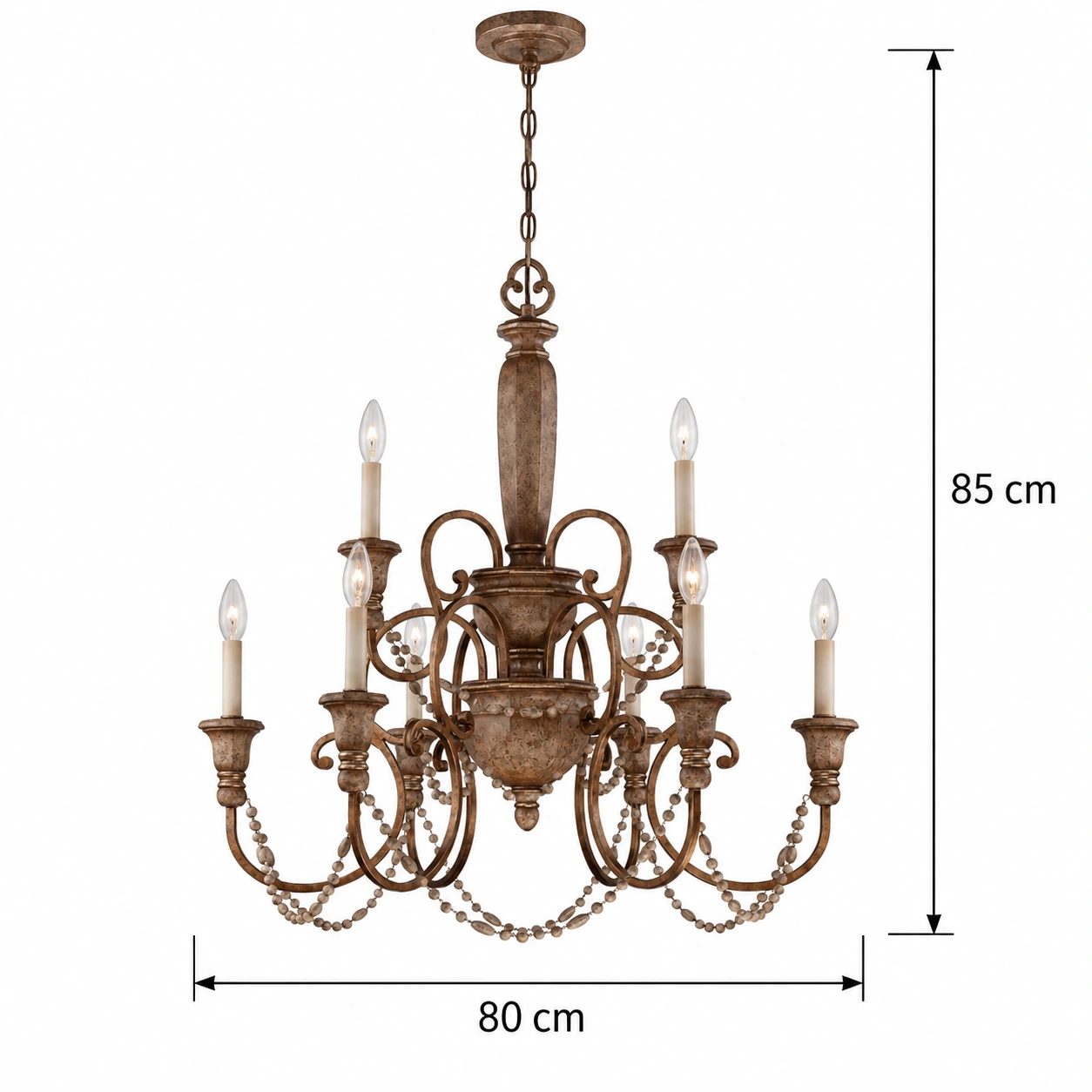 Aurelia large pendant dimensions 85 cm high and 80 cm diameter