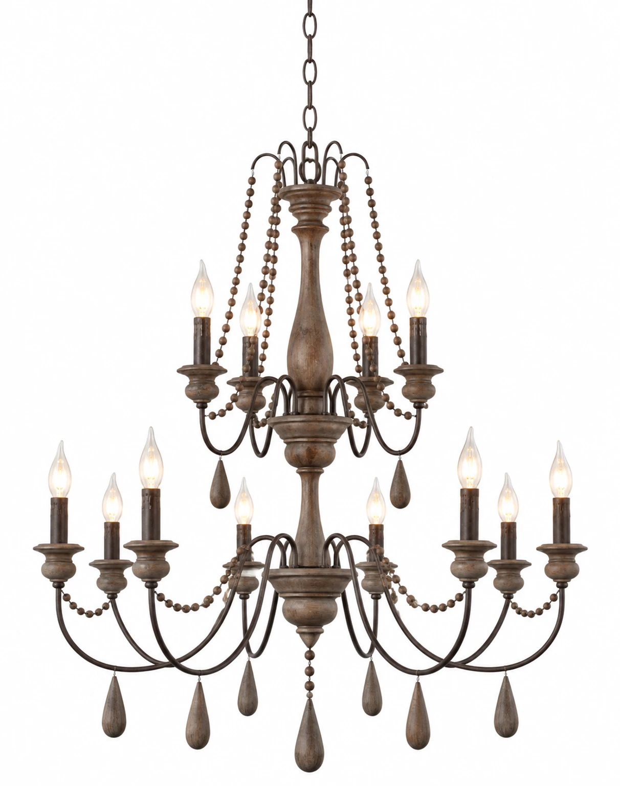 SKU · Distressed Wood 8+4-Light