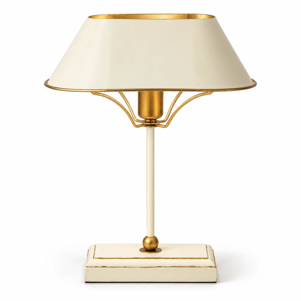 Ivory and gold table lamp identity image