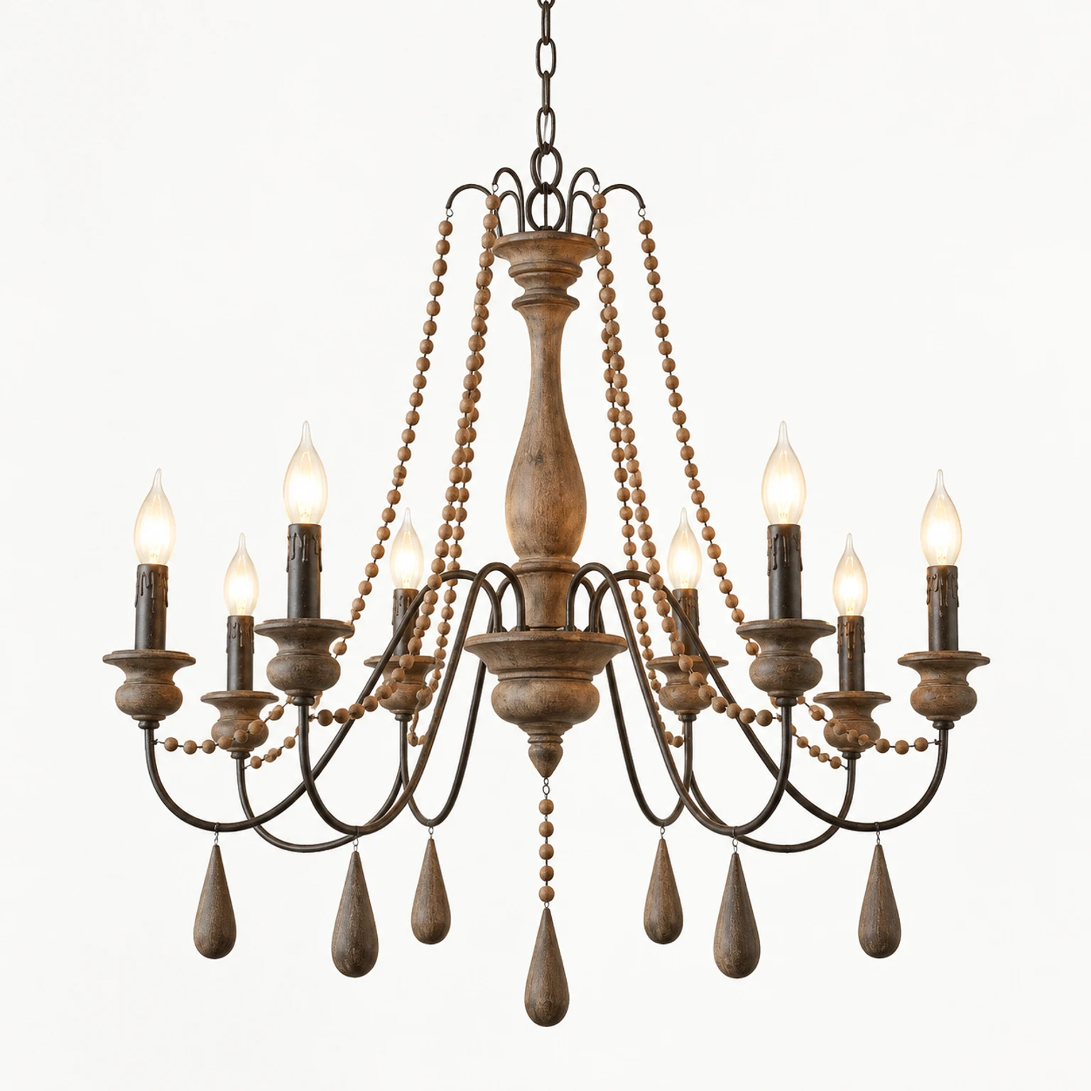 SKU · Distressed Wood 8-Light