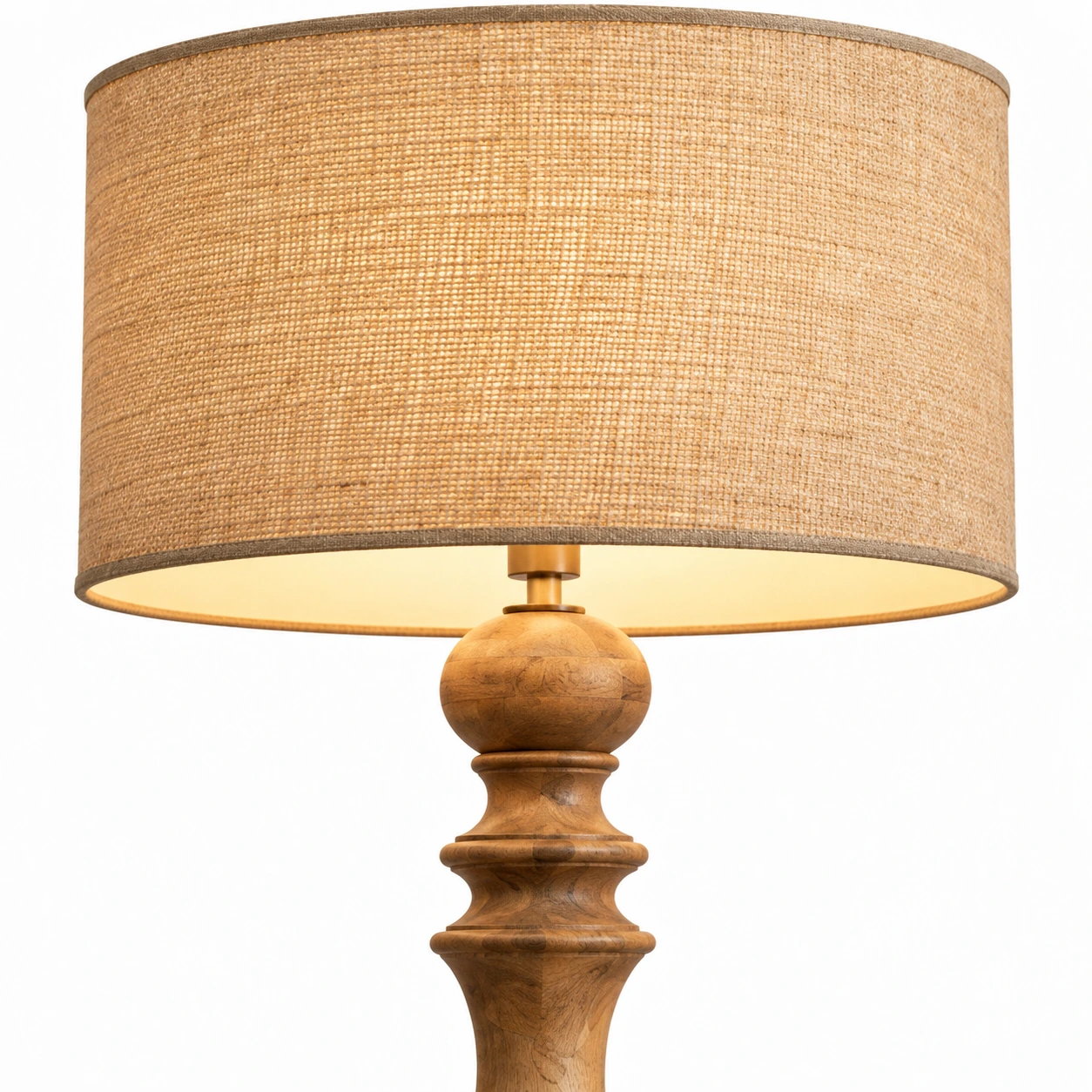 Mara American Rustic Sculpted Wood Floor Lamp — 07 detail shade