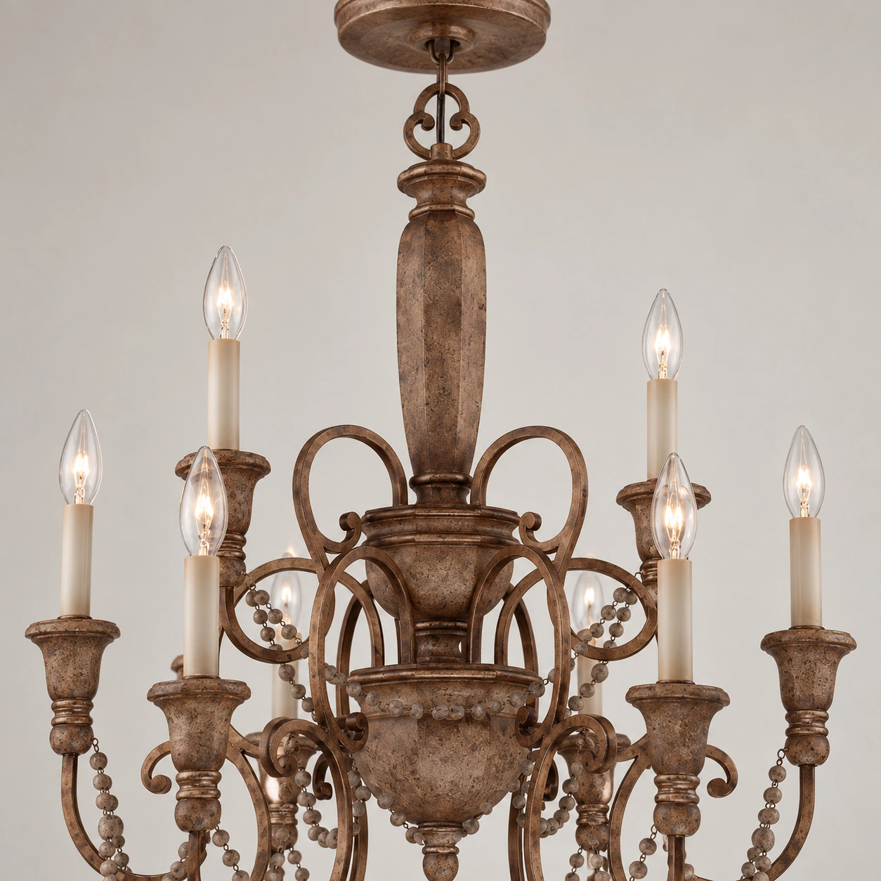 Close detail of the Aurelia wood pendant body