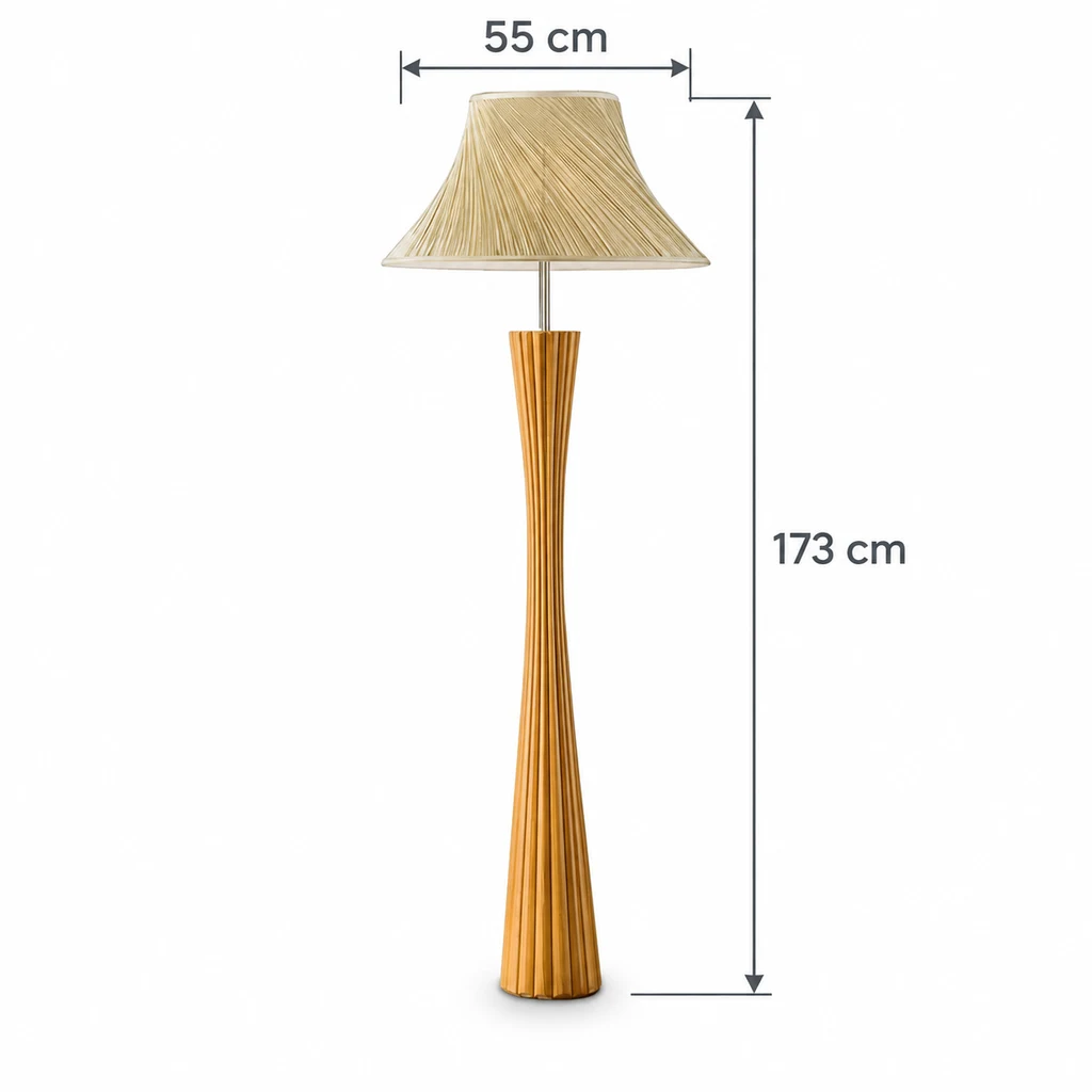 Elodie floor lamp dimensions: 55 cm diameter and 173 cm height