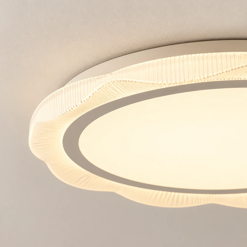 Close detail of the direct flush ceiling contact