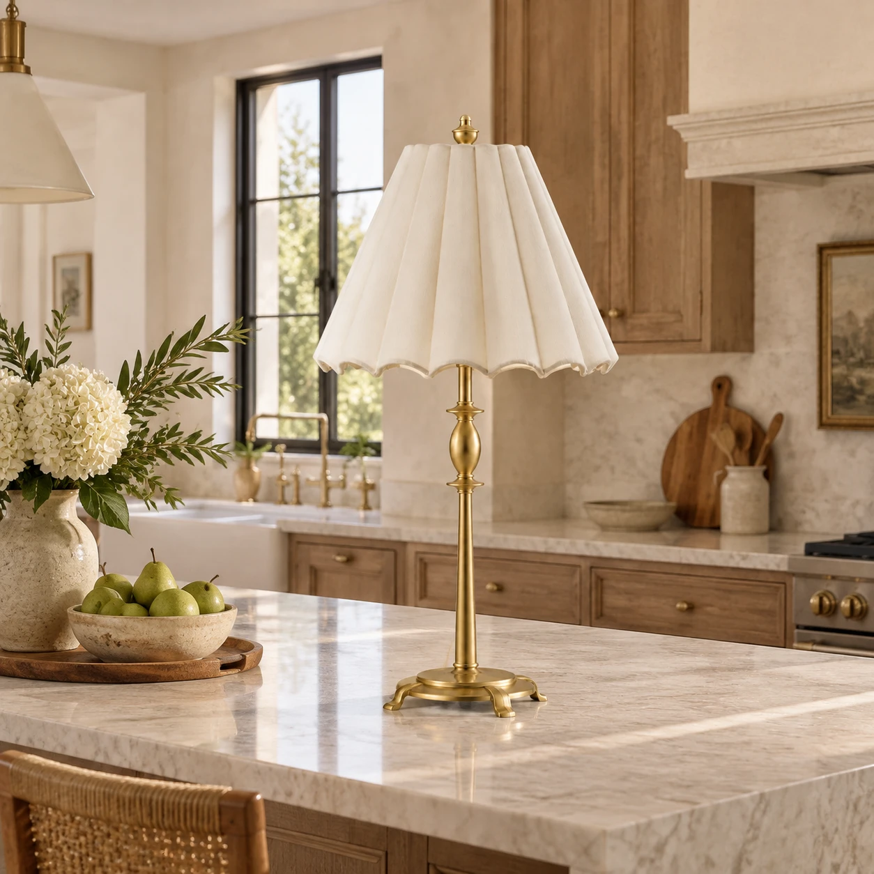 Vera French Decorative Iron Table Lamp in a residential interior