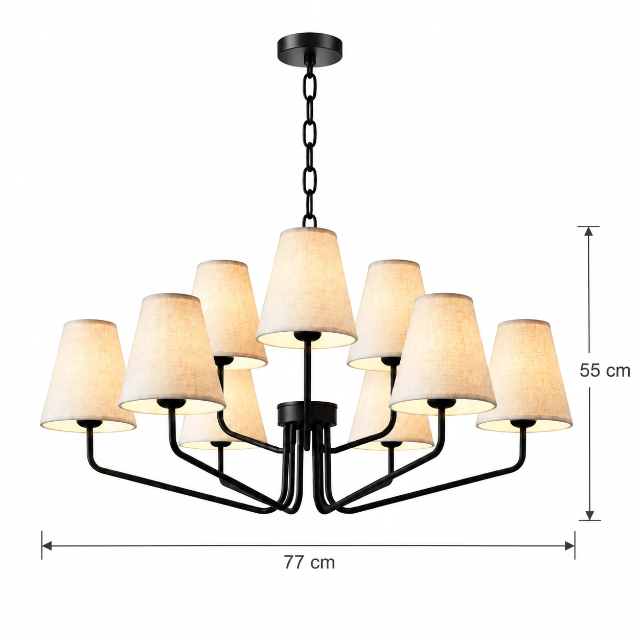Lucia BDK-012-05 chandelier dimensions