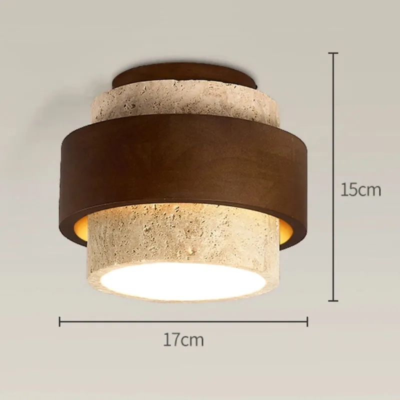 Yana plafoniera con dimensioni di diametro 17 cm e altezza 15 cm