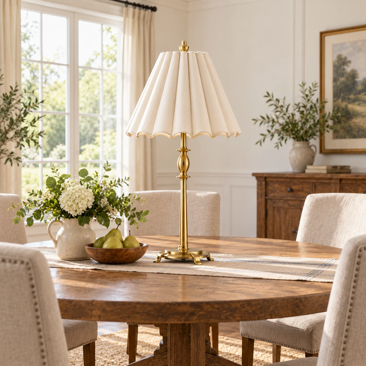 Vera French Decorative Iron Table Lamp in a residential interior