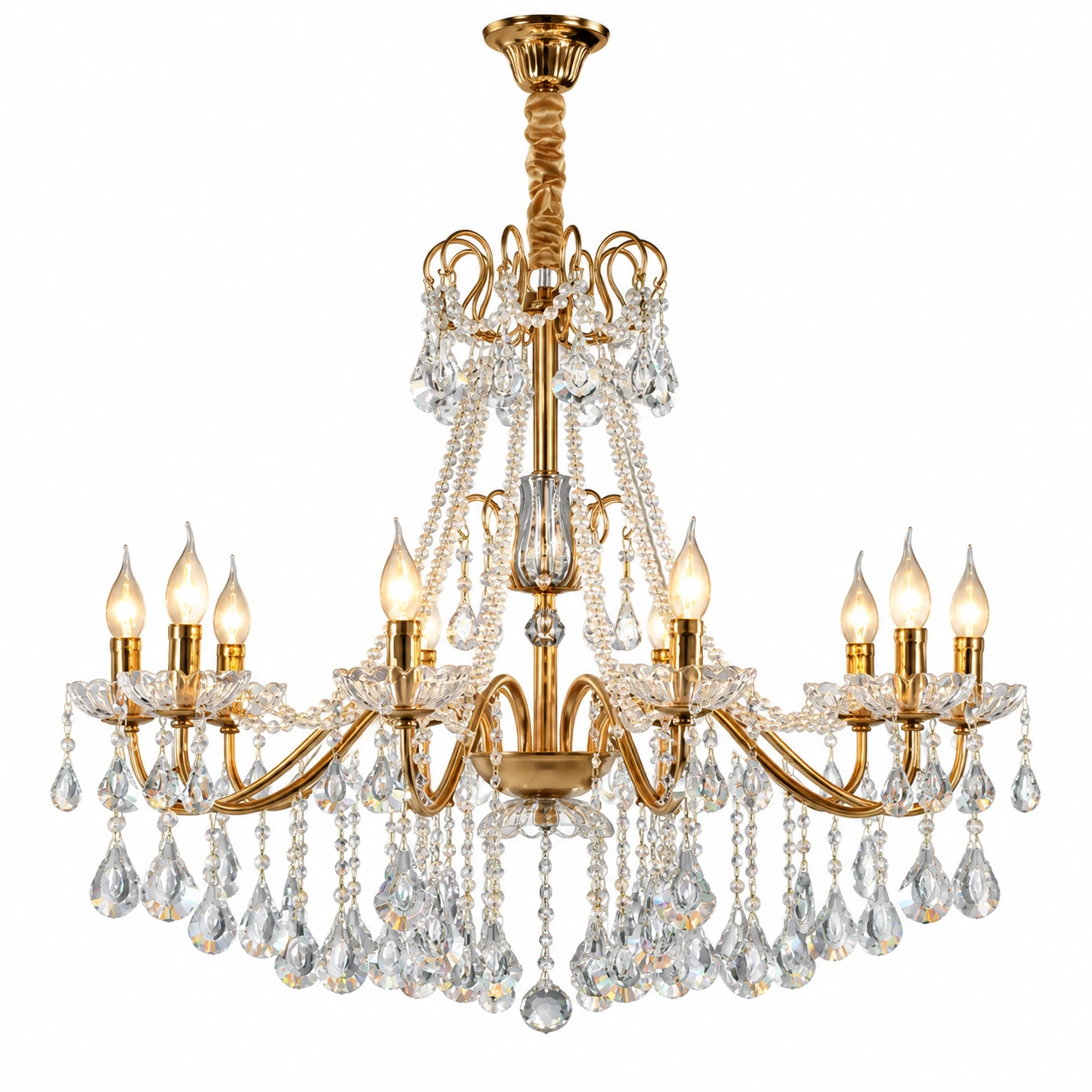 Vintage crystal chandelier gray8 sku white background