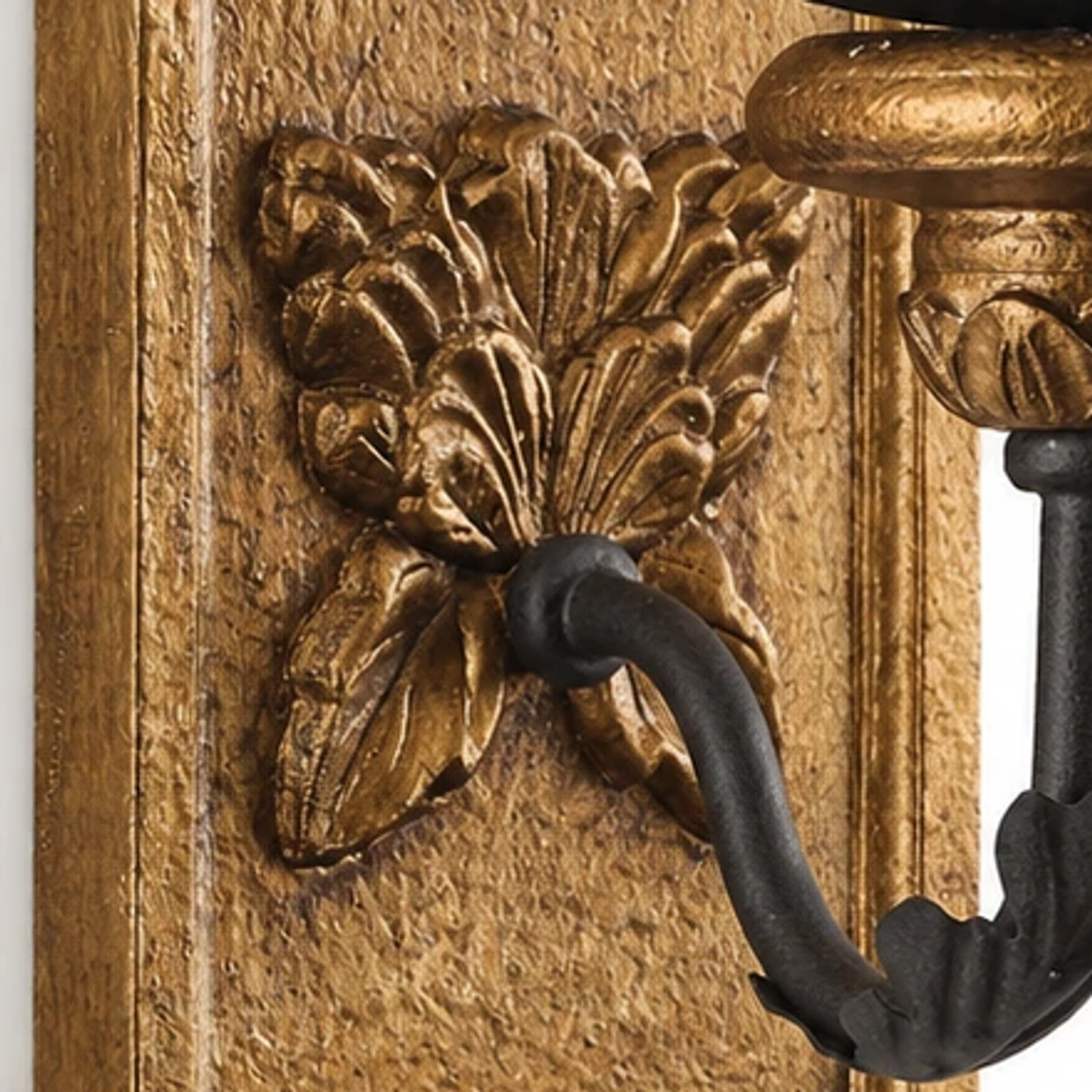 Elena Vintage Carved Wood Wall Sconce — 06 detail wood