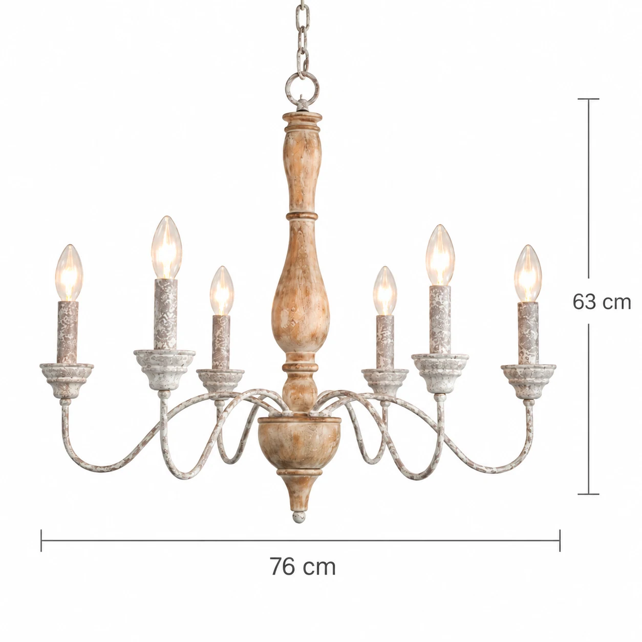 natural-b6 chandelier dimensions