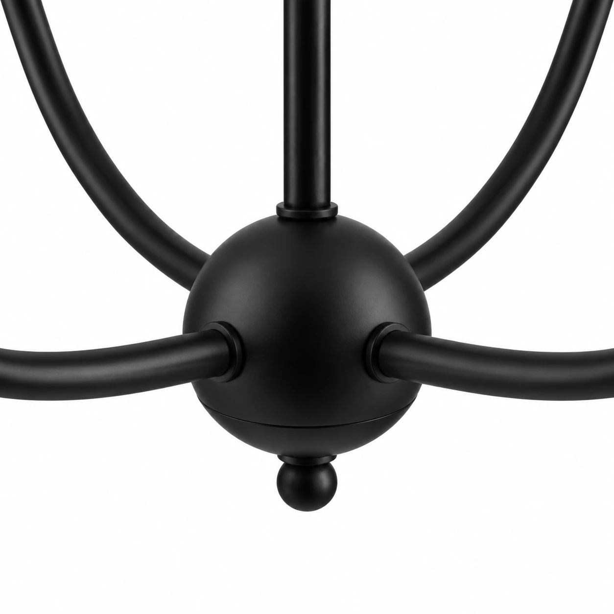 Close view of the black central hub and hardware