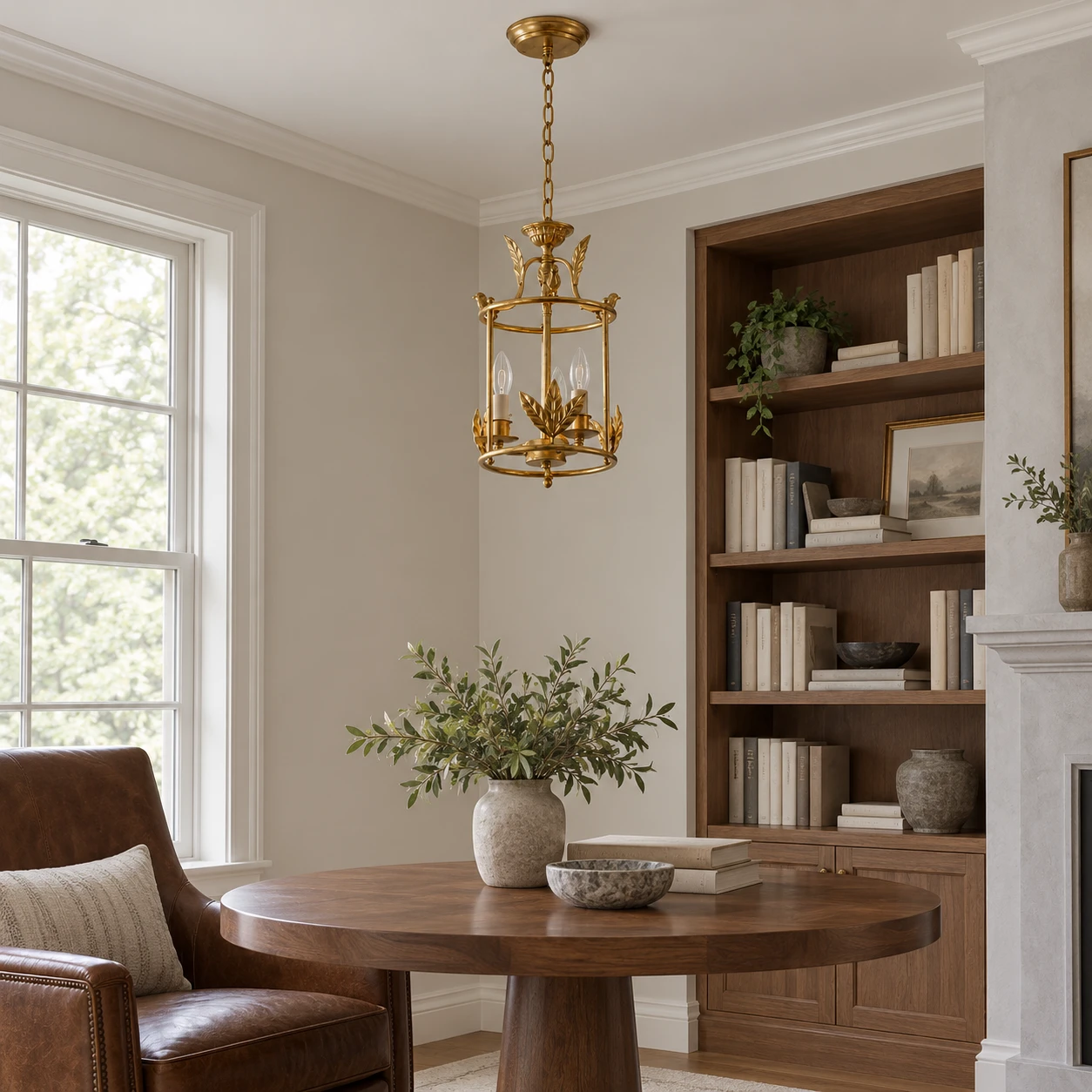 Margot Vintage Cage Iron Chandelier in a residential interior