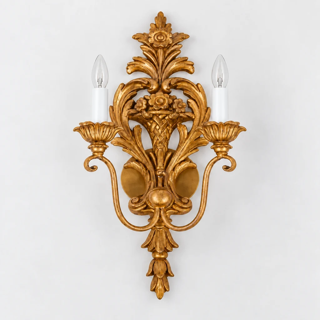 Amelie wall sconce in an unlit studio view