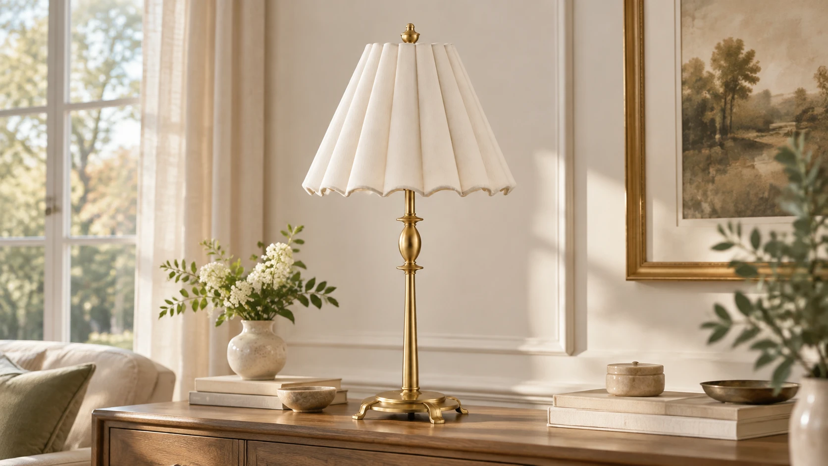 Vera French Decorative Iron Table Lamp in a residential interior