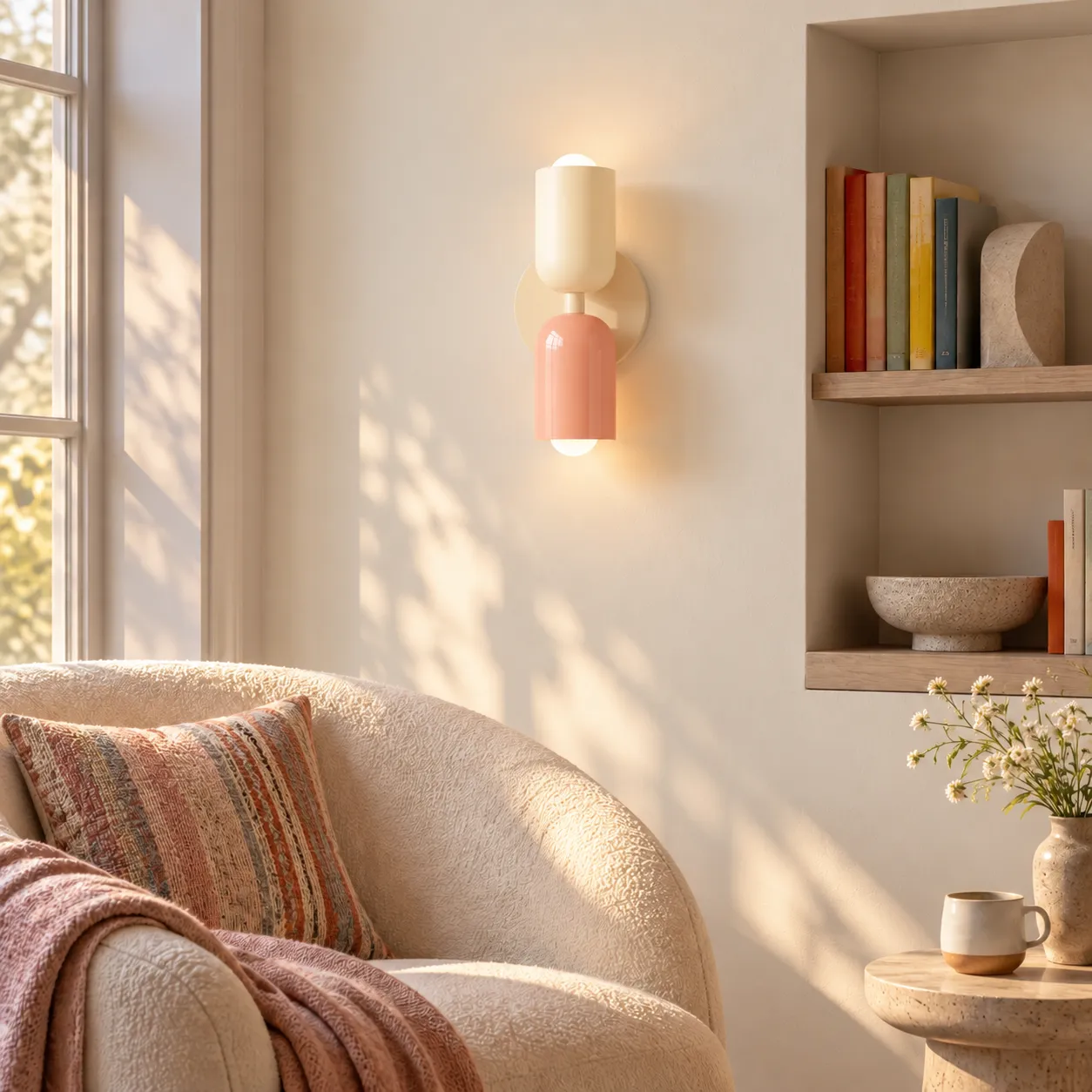 Pistis wall light — sunlit reading nook