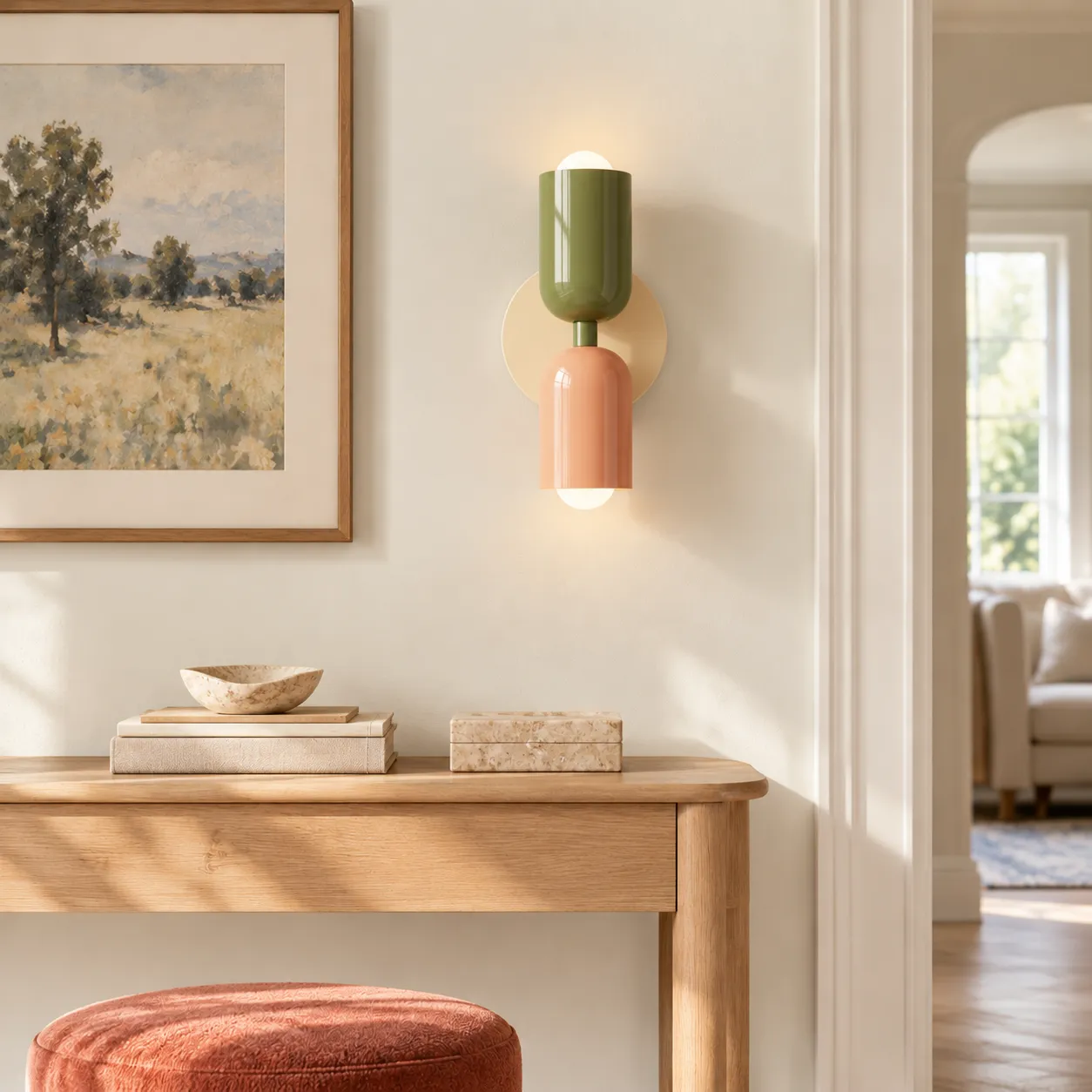 Pistis wall light — warm entryway