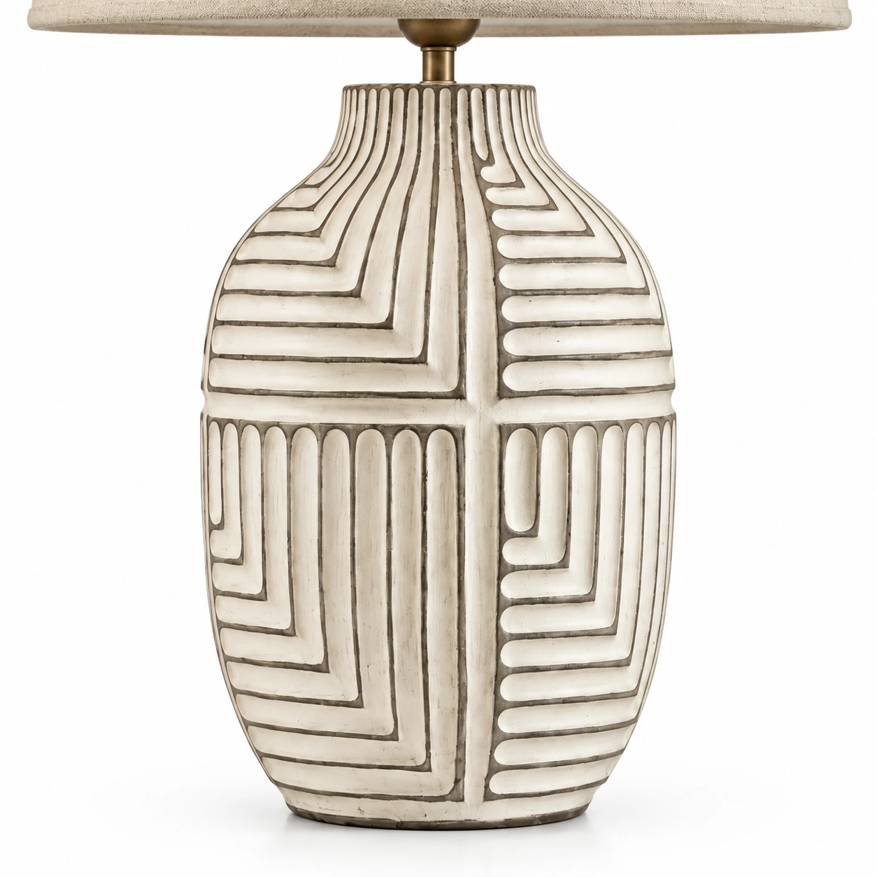 Elena carved wood table lamp detail 01 base
