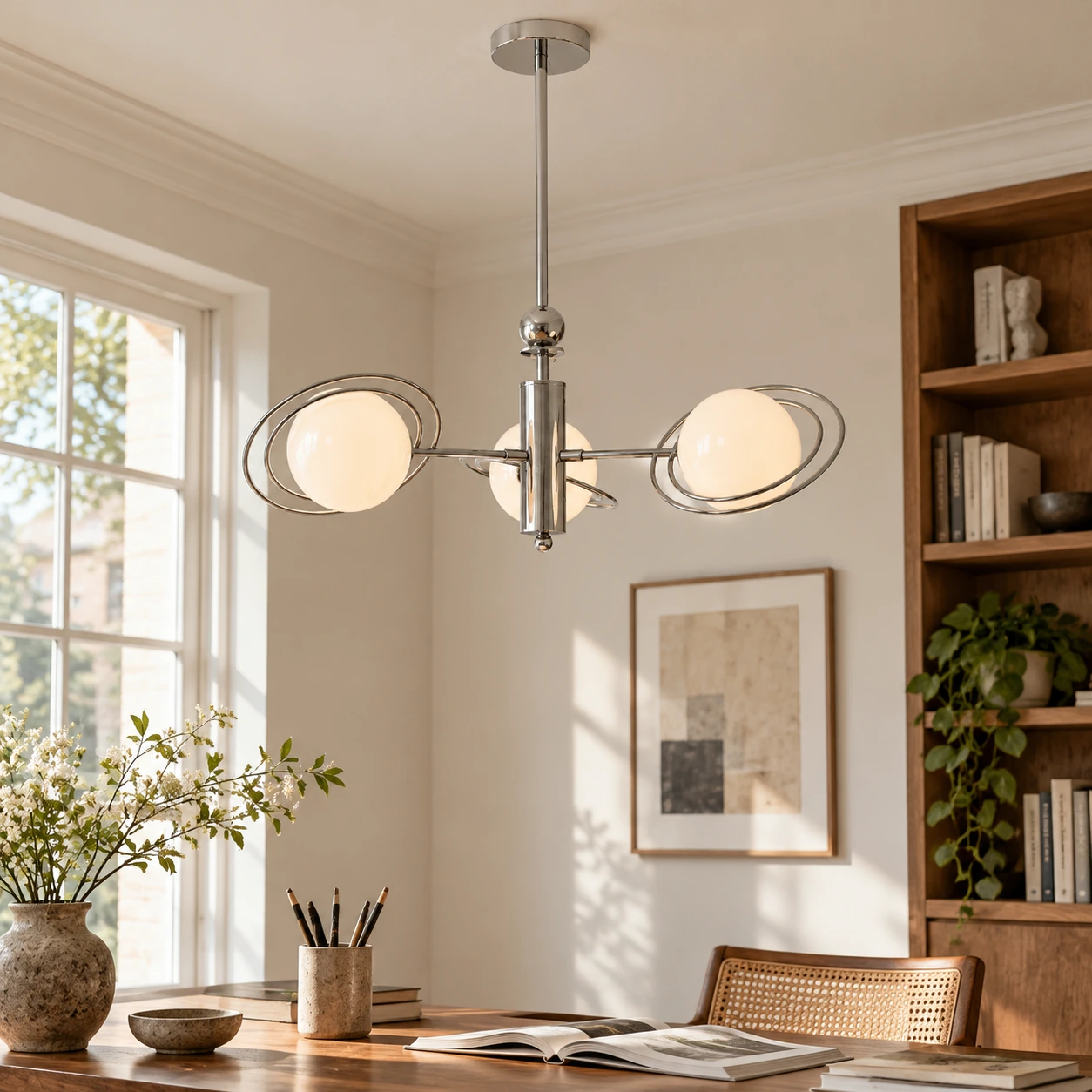 Kai Bauhaus Bean Glass and Metal Pendant Light - generated image 6