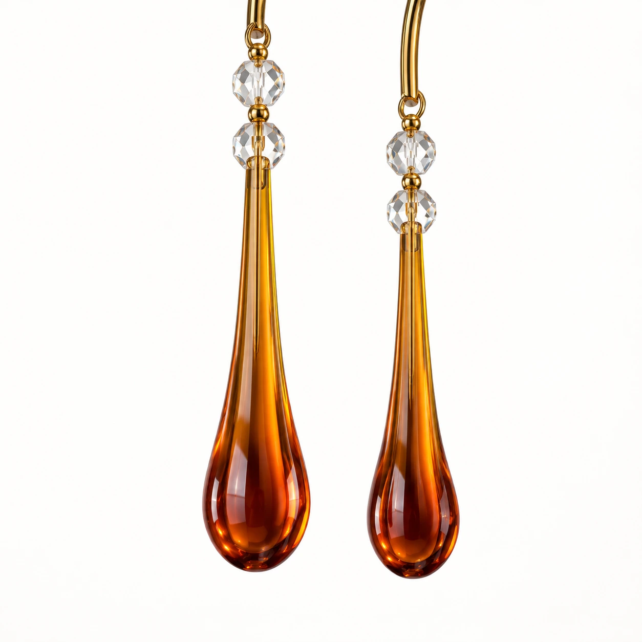 Elodie French Vintage Teardrop Glass and Metal Chandelier — detail glass.webp
