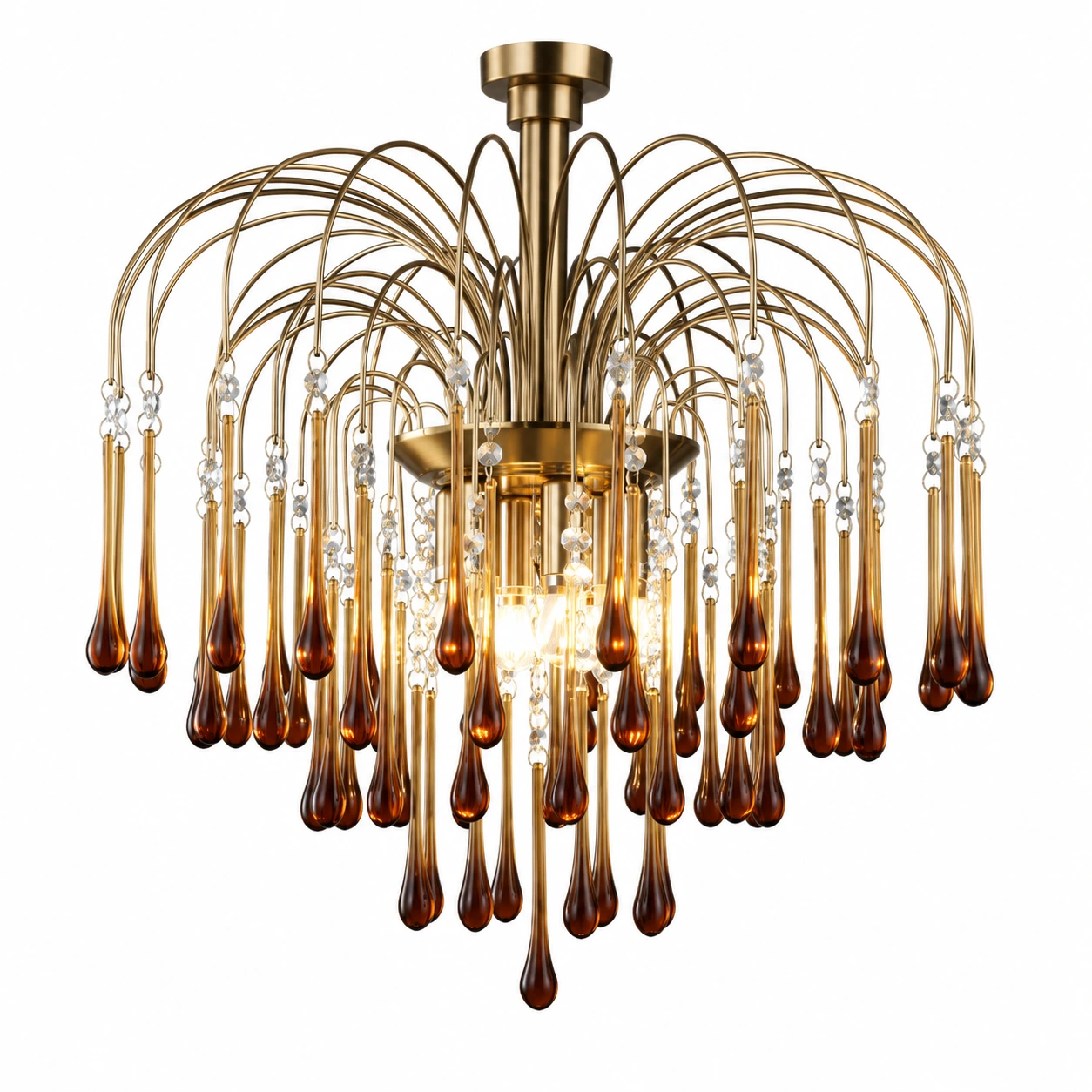 Elodie French Vintage Teardrop Glass and Metal Chandelier — WSLP 665 04 identity.webp
