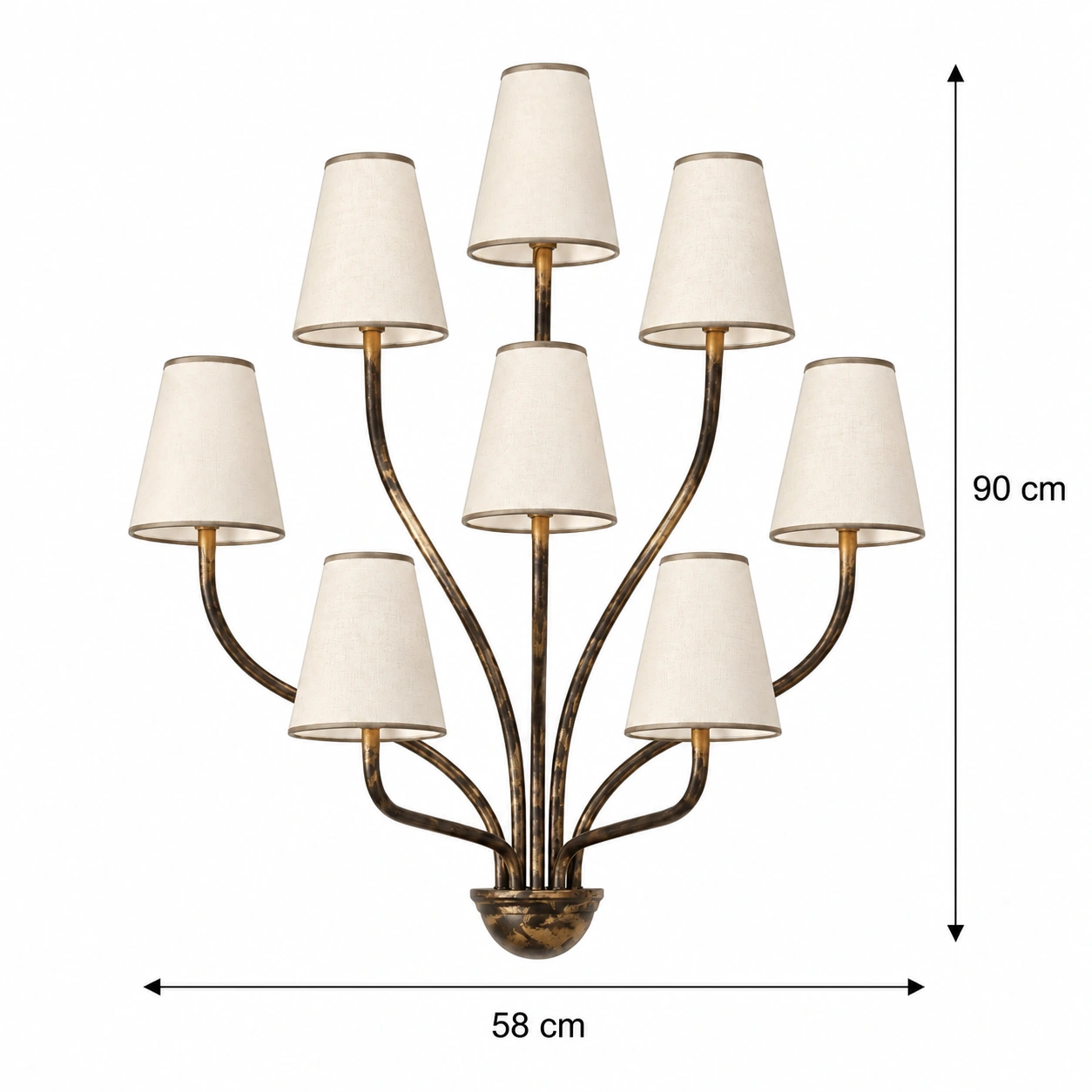 Avery carved solid wood wall sconce dimensions 58x90