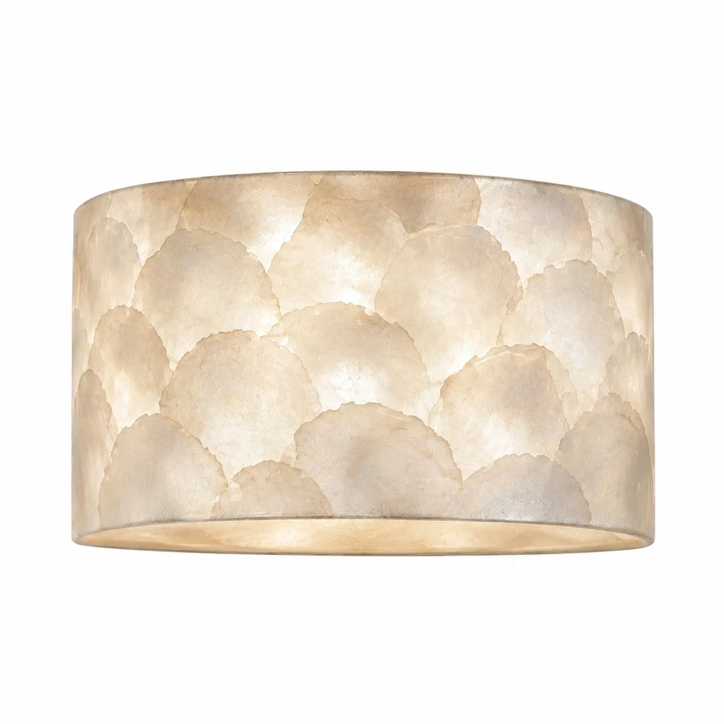 Odette Vintage Layered Shell Iron Wall Sconce on a clean white background