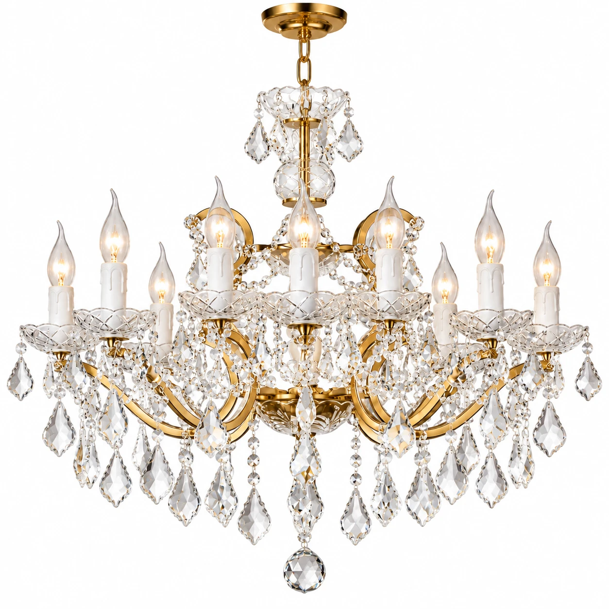 Detail · 12-Light Crystal Tier