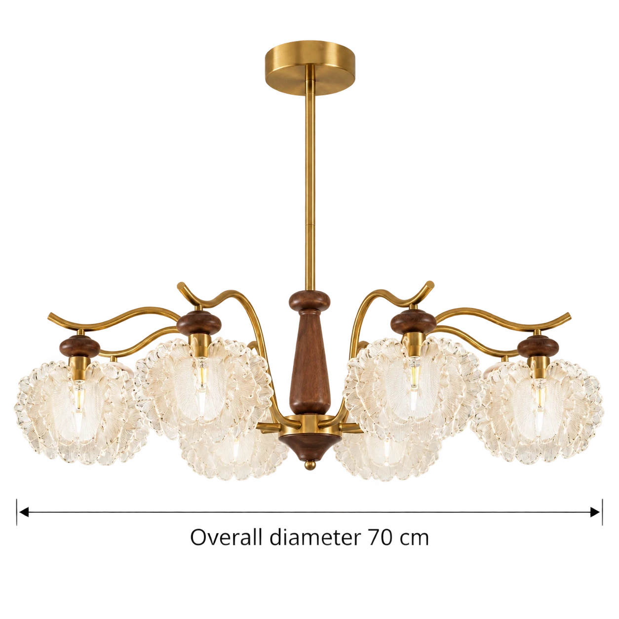 Wushlp Vintage Petal Acrylic Branch Chandelier verified dimensions