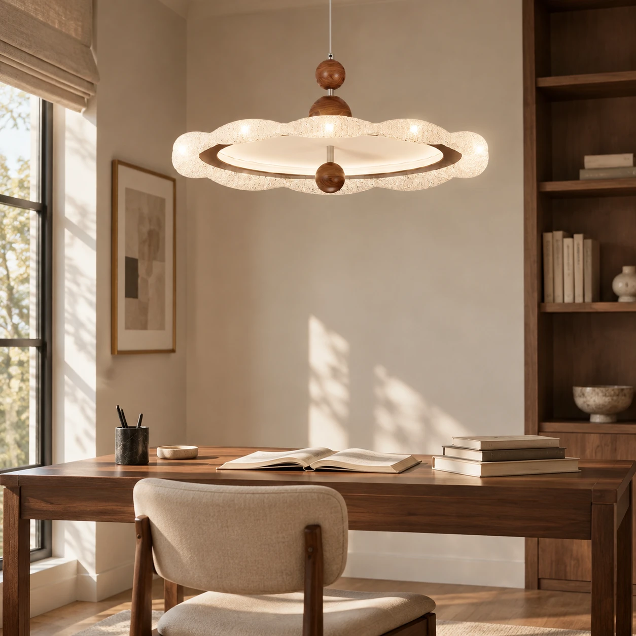 Sienna pendant in study