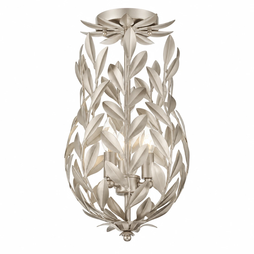 White Aurelia pendant light on a white background
