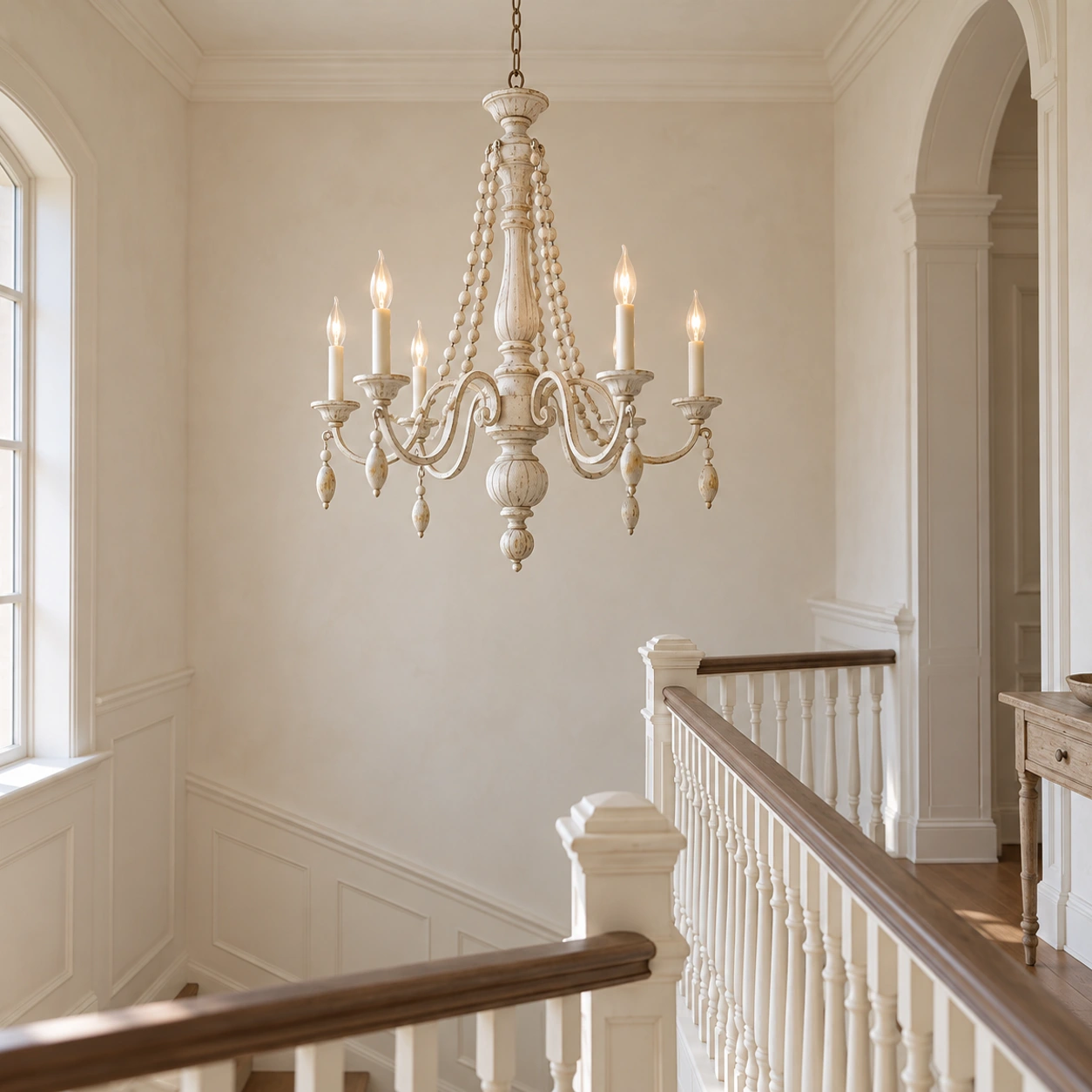 Stair landing scene