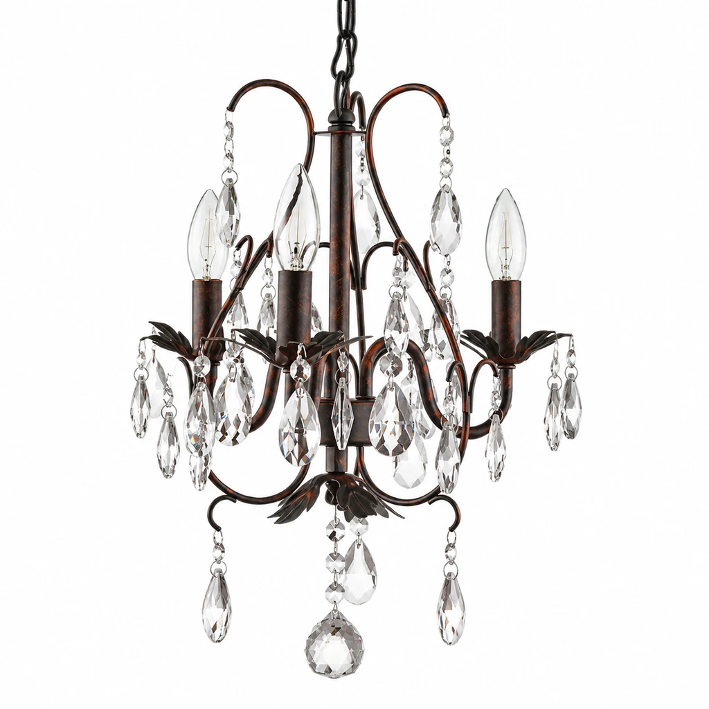Rowan American Vintage Crystal-Drop Iron and Crystal Chandelier product image 3