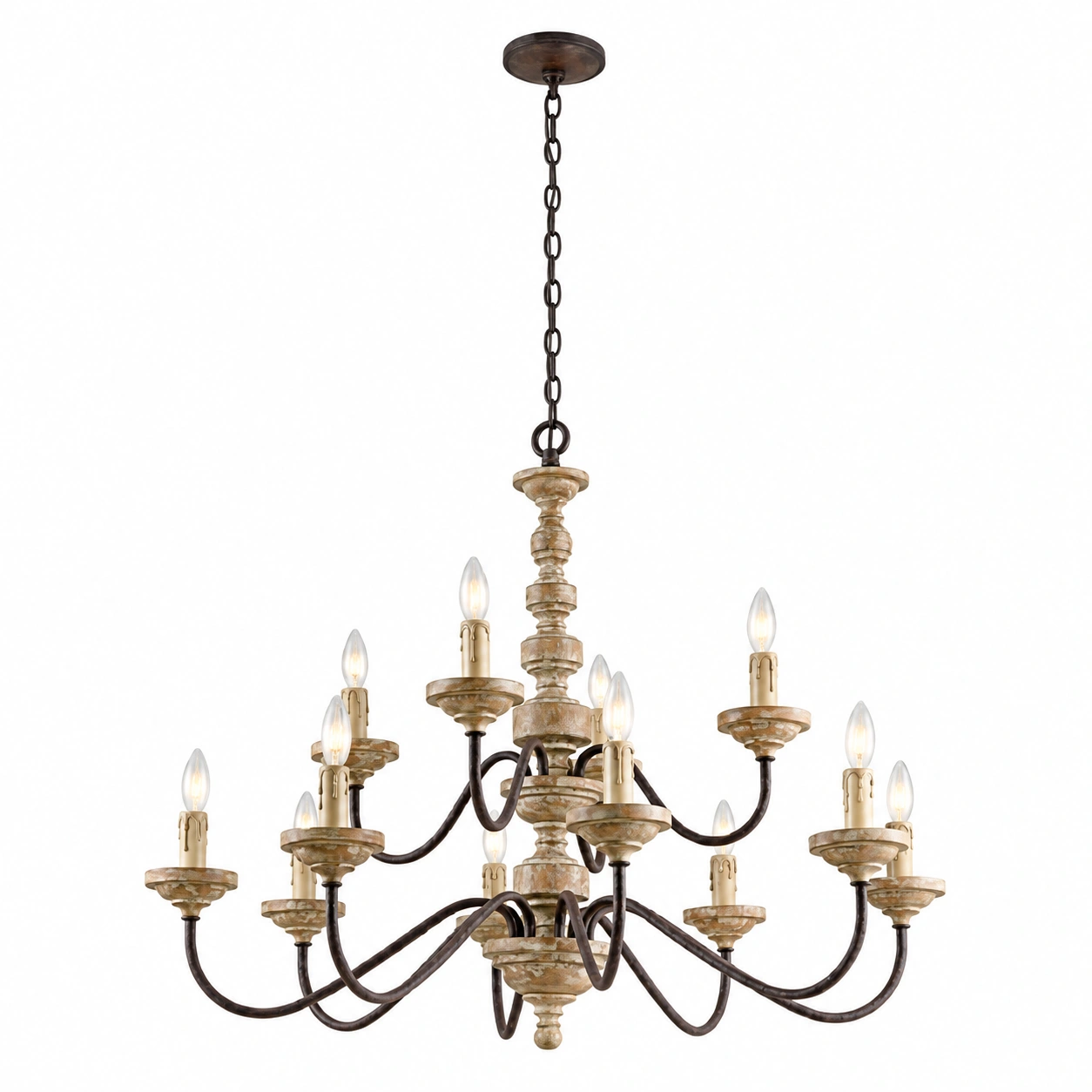 Aurelia French-country wood pendant light sku identity