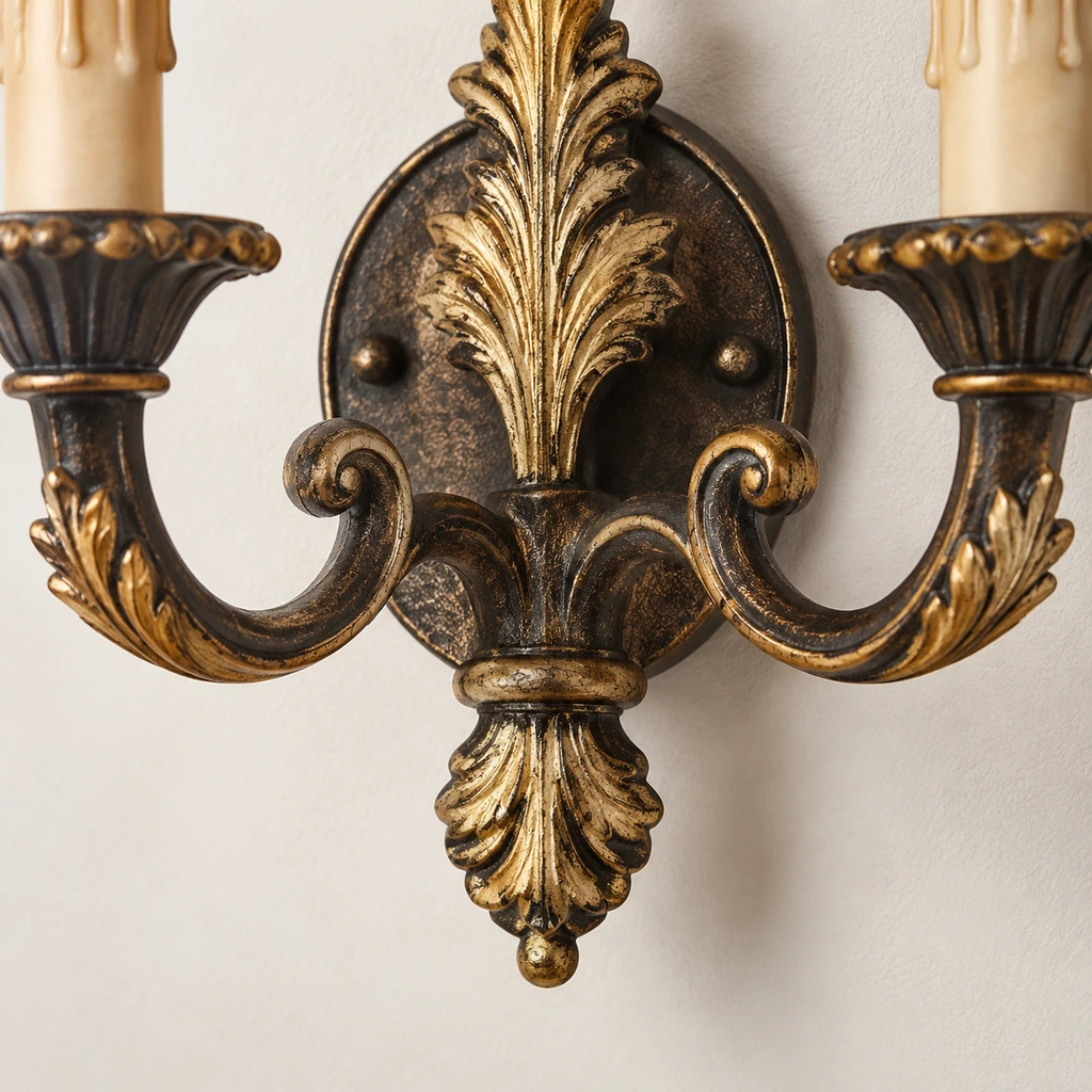 Marcellus Ornate Gold Wall Sconce repair image 12