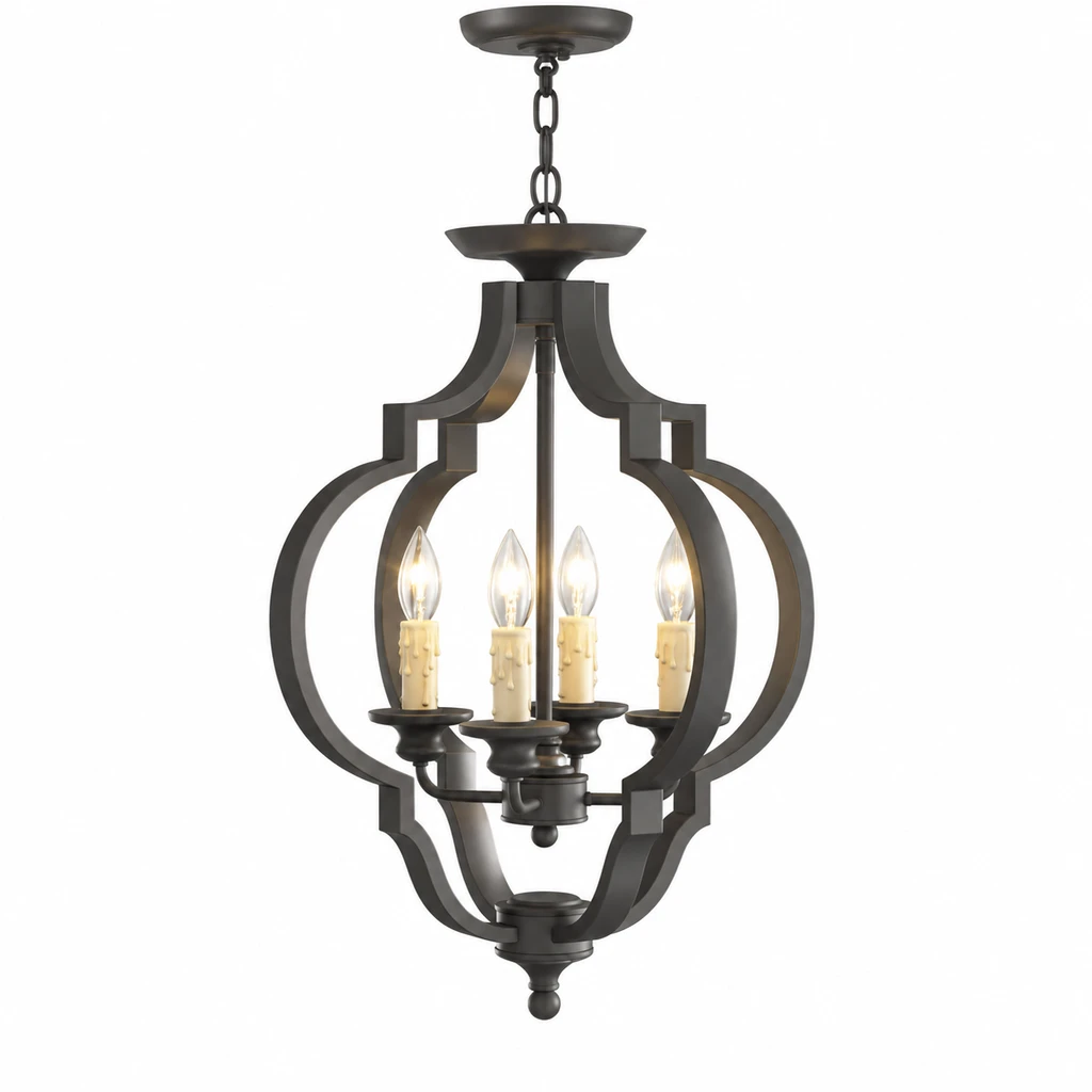 Ridgeway lantern chandelier on a clean white background