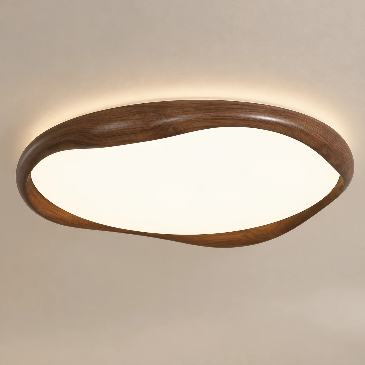 Walnut-tone iron rim detail