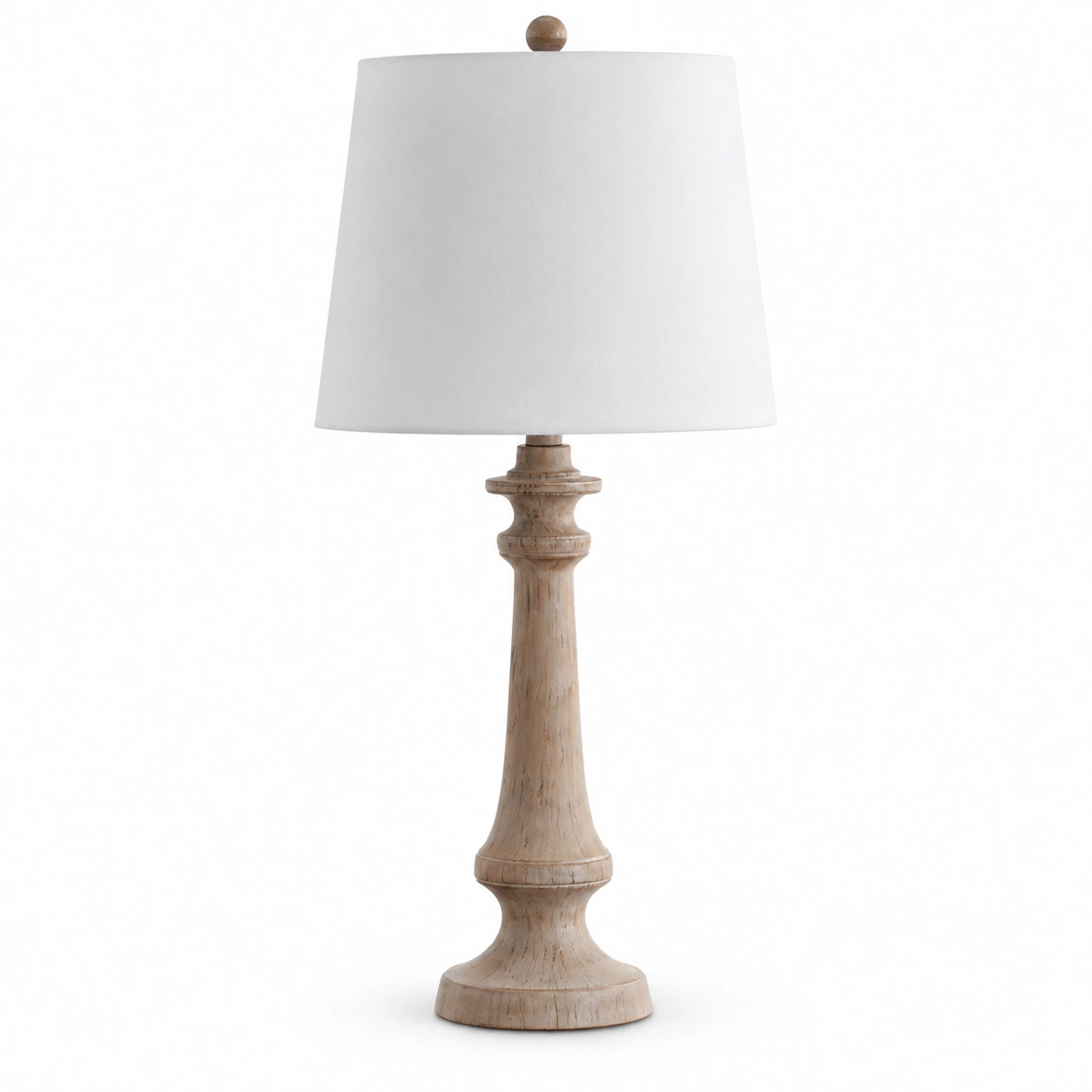 Clara turned wood table lamp identity