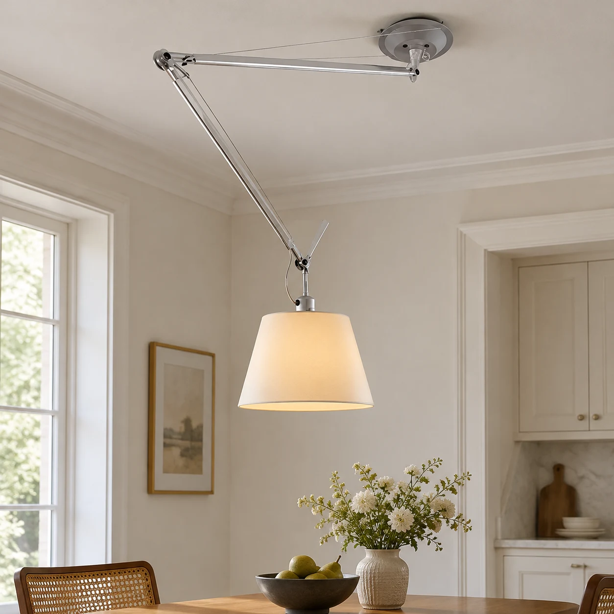 Mara Bauhaus Swing Arm Iron Pendant Light — hero main
