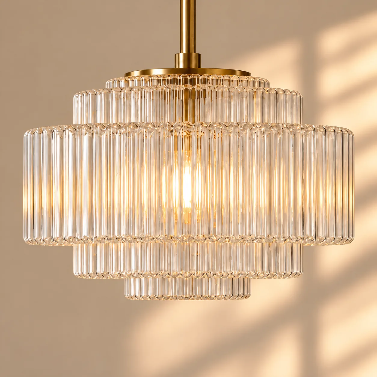 Ribbed Glass Small pendant