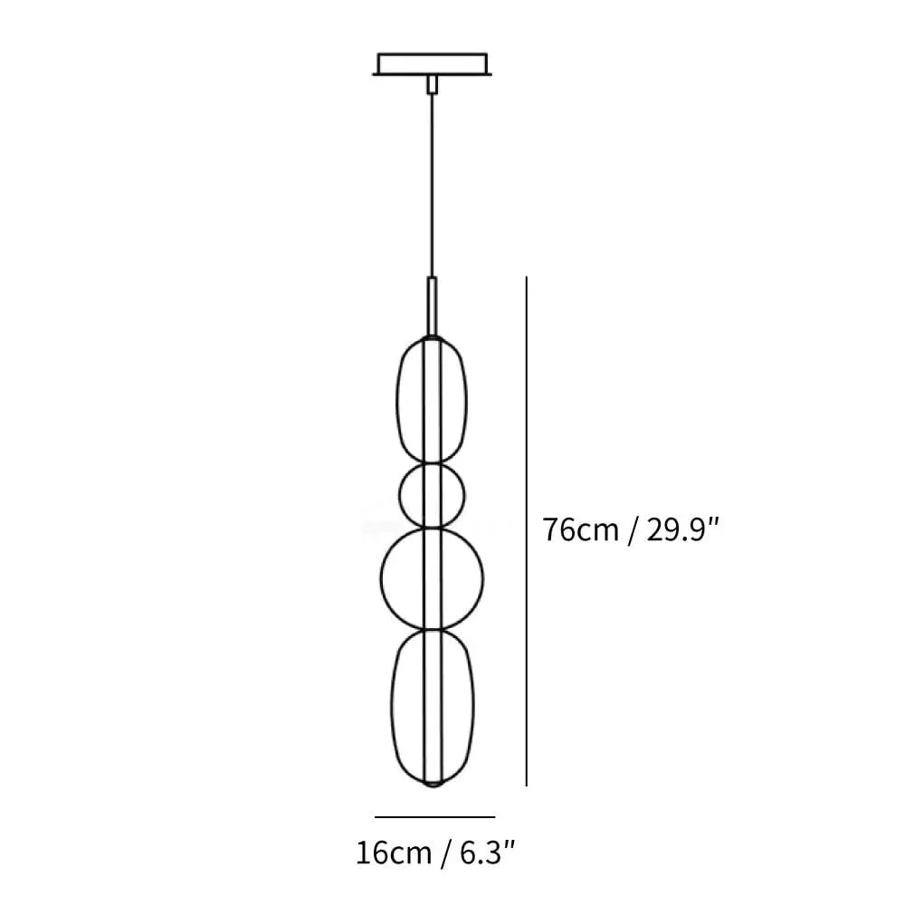 Vesa Design F 치수 도면, 지름 16cm × 높이 76cm