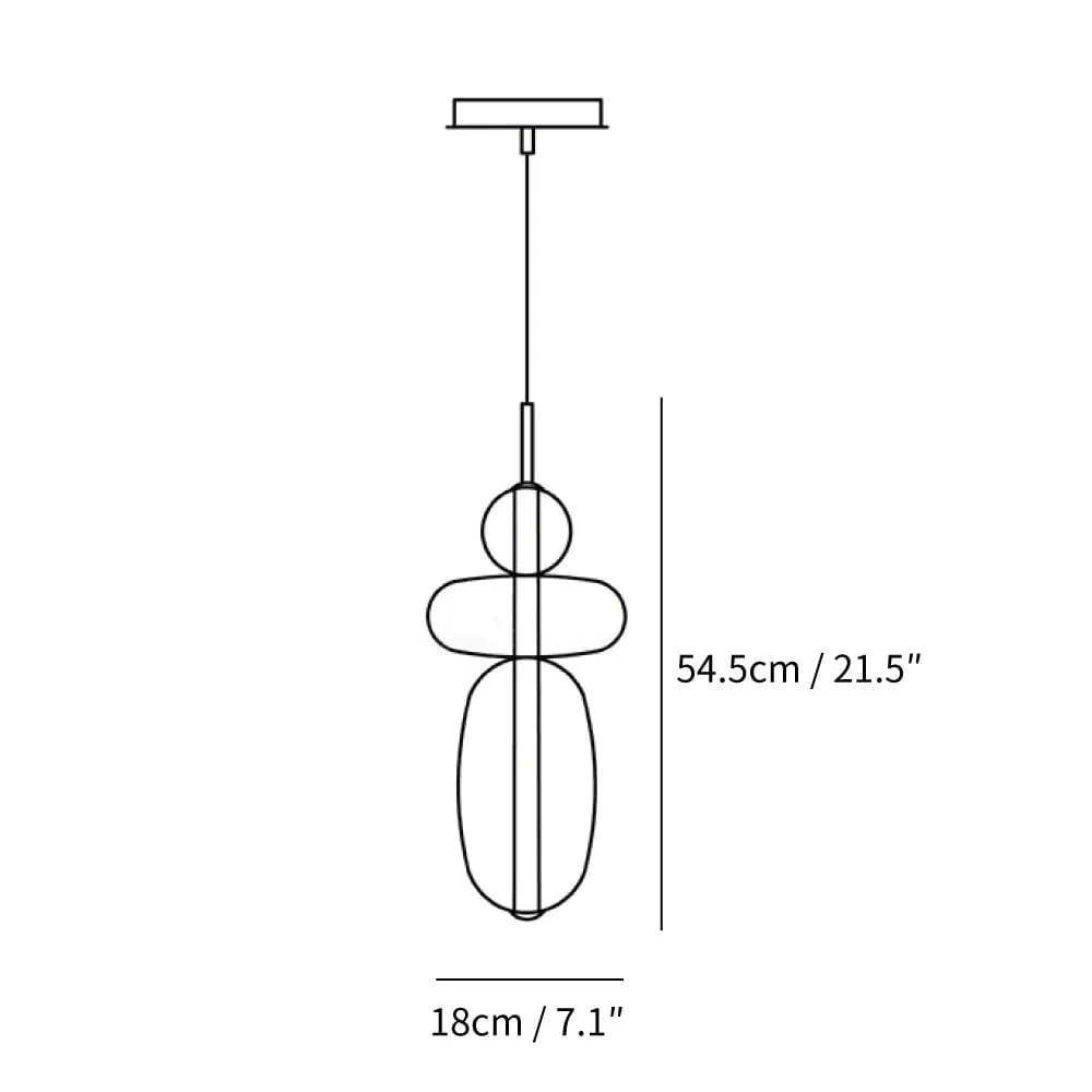 Vesa Design C 치수 도면, 지름 18cm × 높이 54.5cm