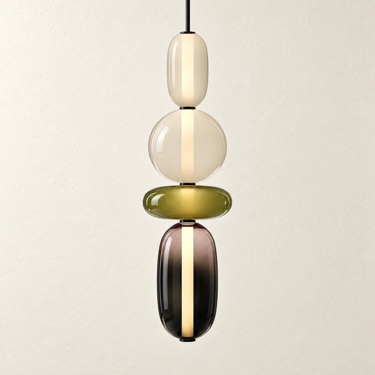 Vesa Green Design H close-up on ivory wall