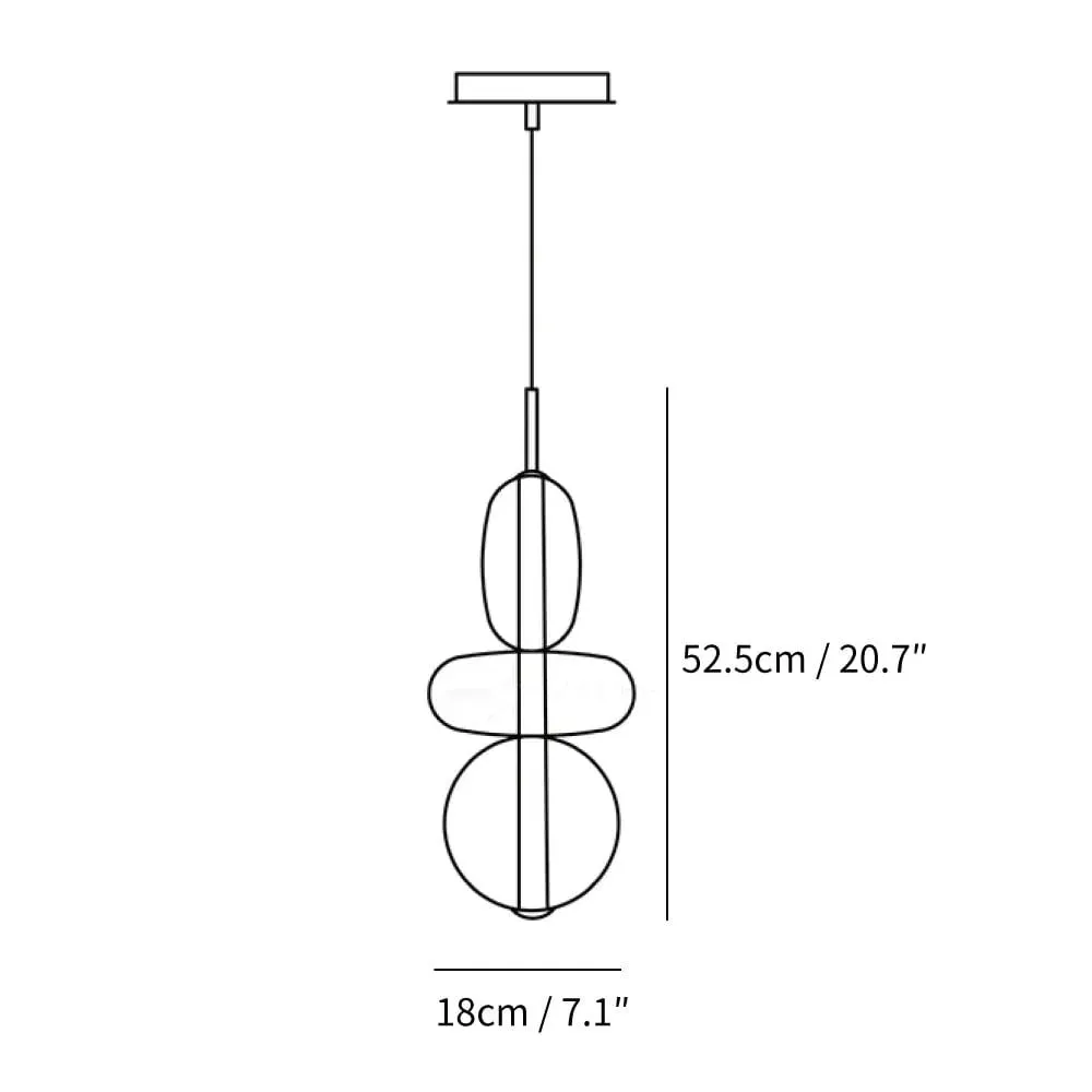 Vesa Design D 치수 도면, 지름 18cm × 높이 52.5cm