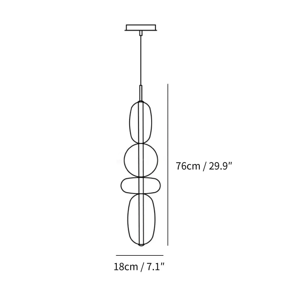 Vesa Design H 규격 도면, 지름 18cm × 높이 76cm