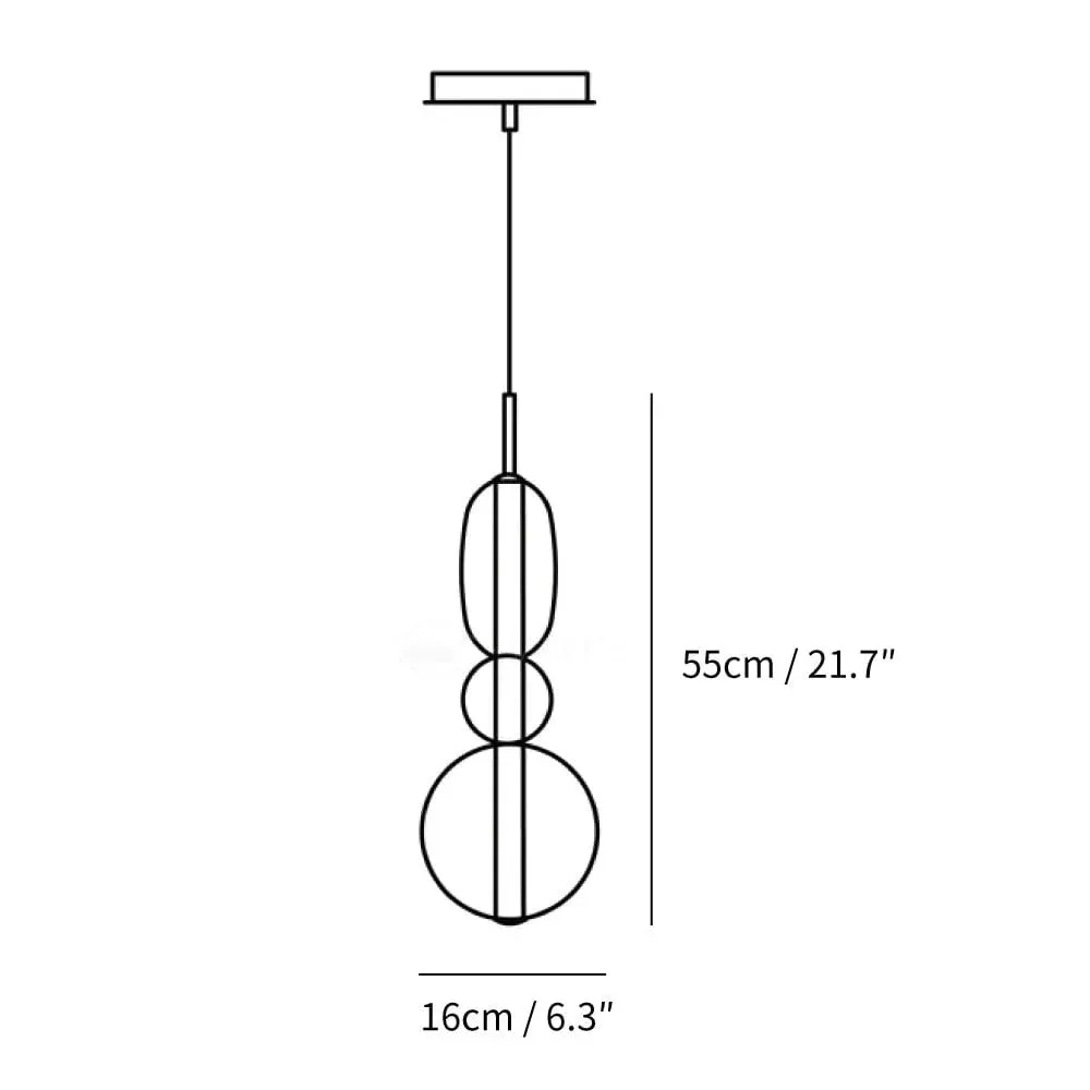 베사 디자인 B 치수 도면, 지름 16cm × 높이 55cm