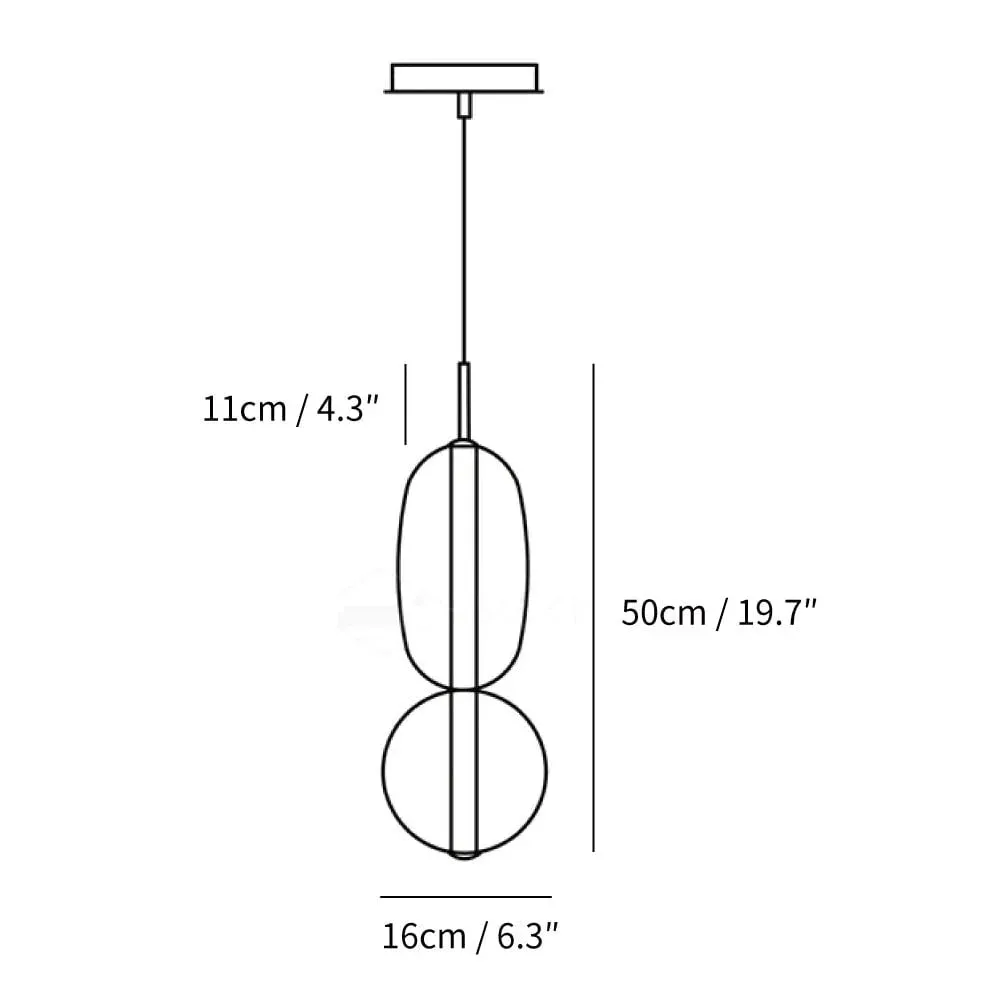 베사 디자인 A 치수 도면, 지름 16cm × 높이 50cm