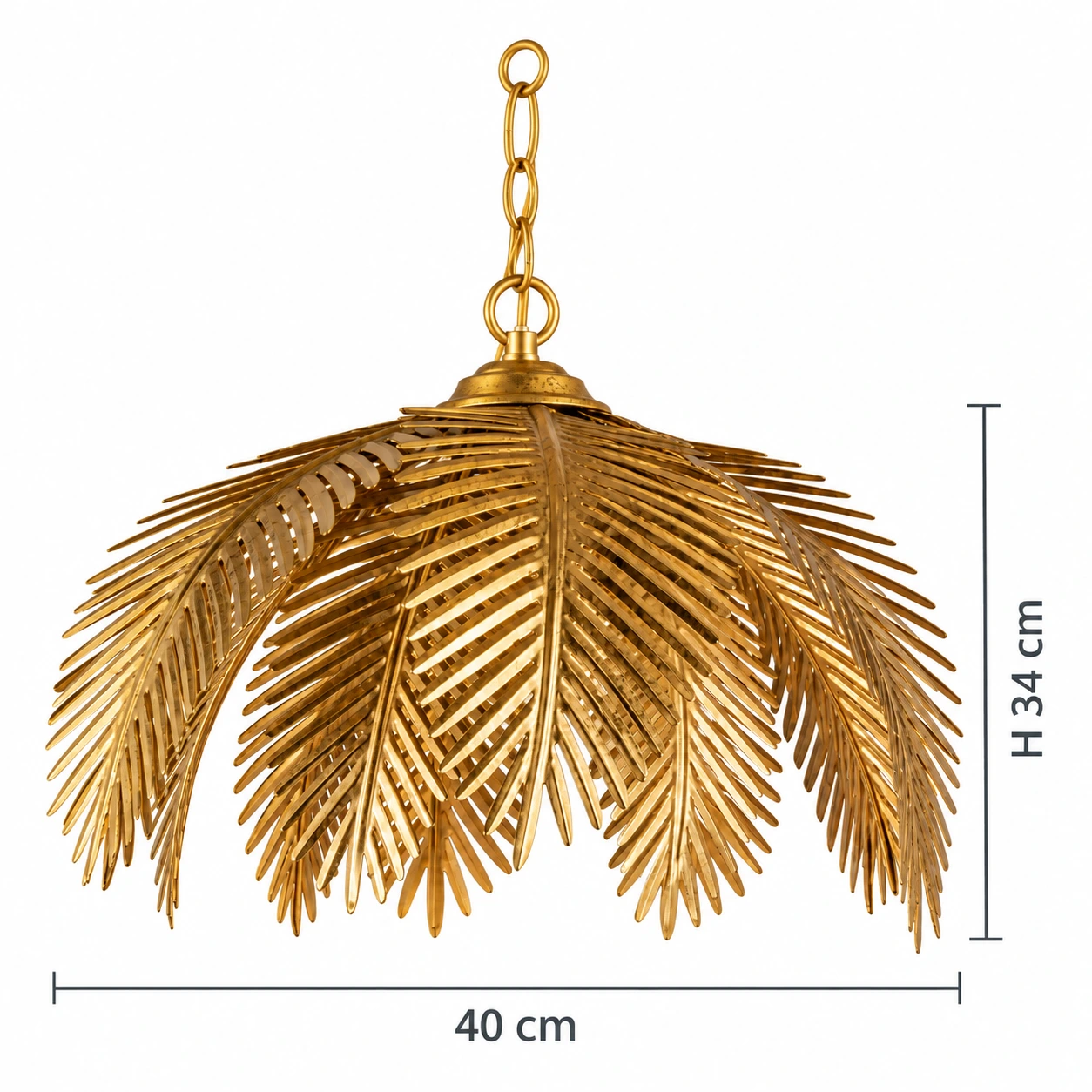 Mila gold leaf chandelier shade dimensions