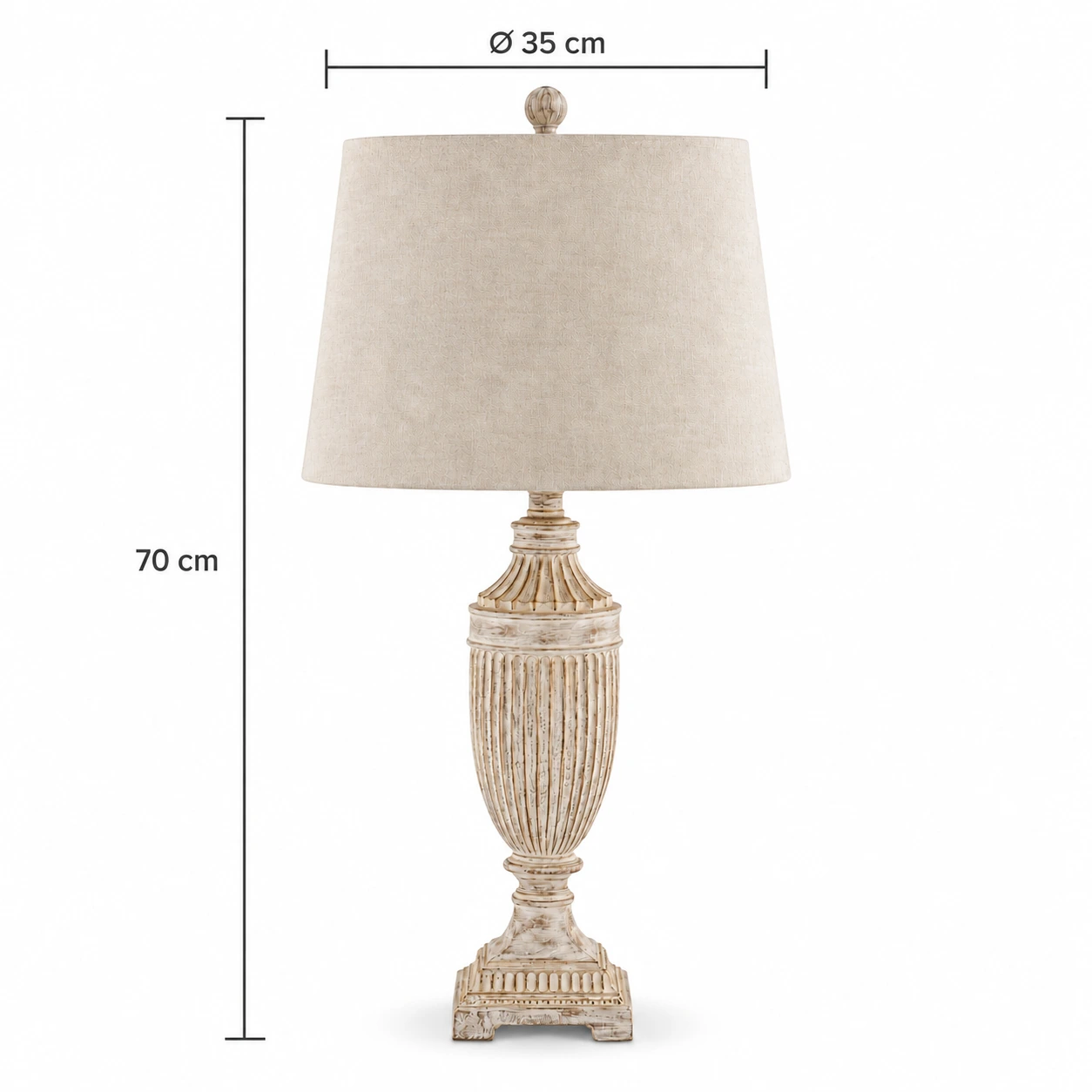 Jules table lamp dimensions diameter 35 cm height 70 cm