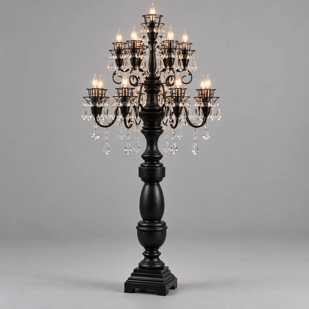 Celeste floor lamp illuminated in a neutral studio